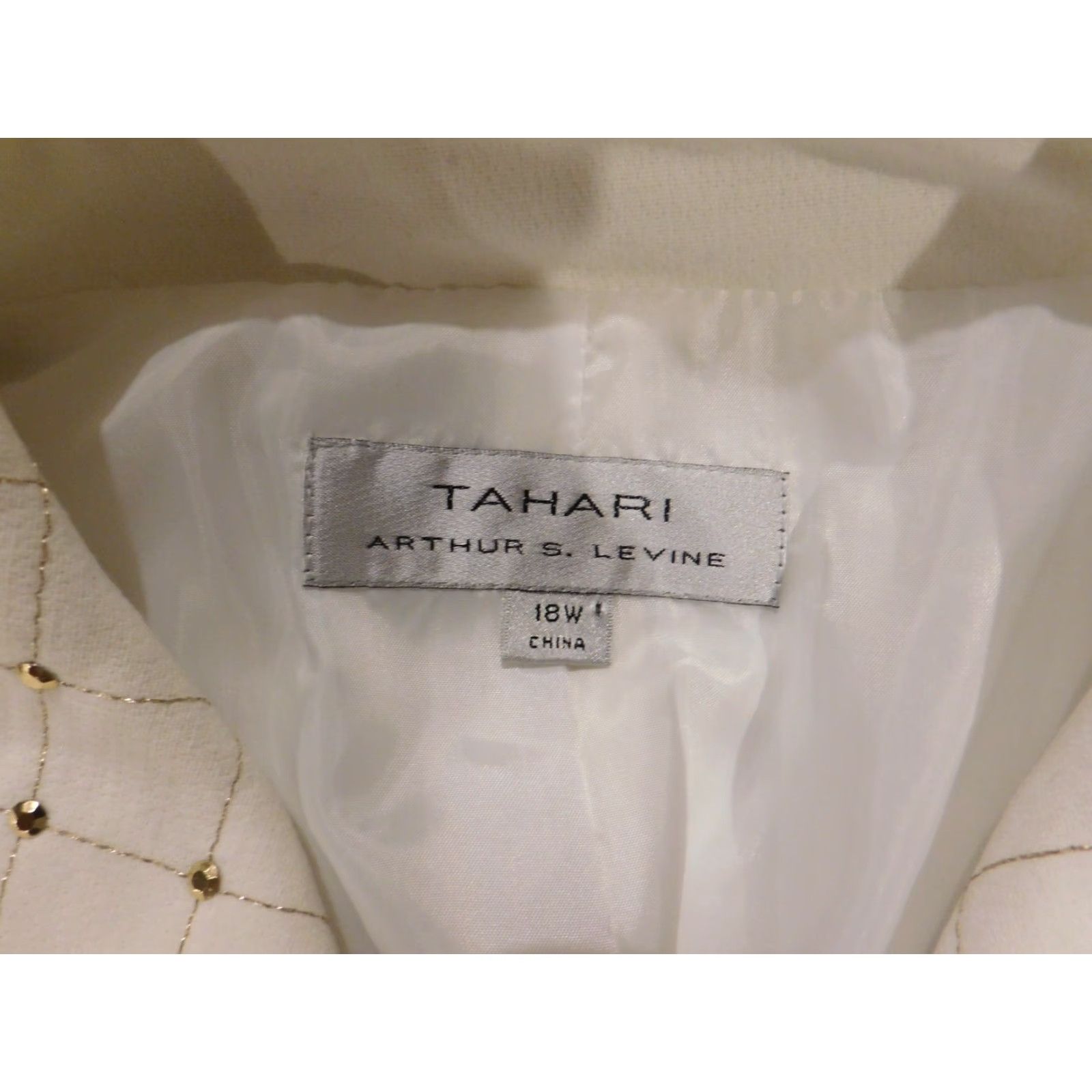 Vintage Tahari Jacket Womens 18W Plus White Open Chest Trench Coat Shirt? Size XXL / US 16-18 / IT 52-54 - 6 Thumbnail