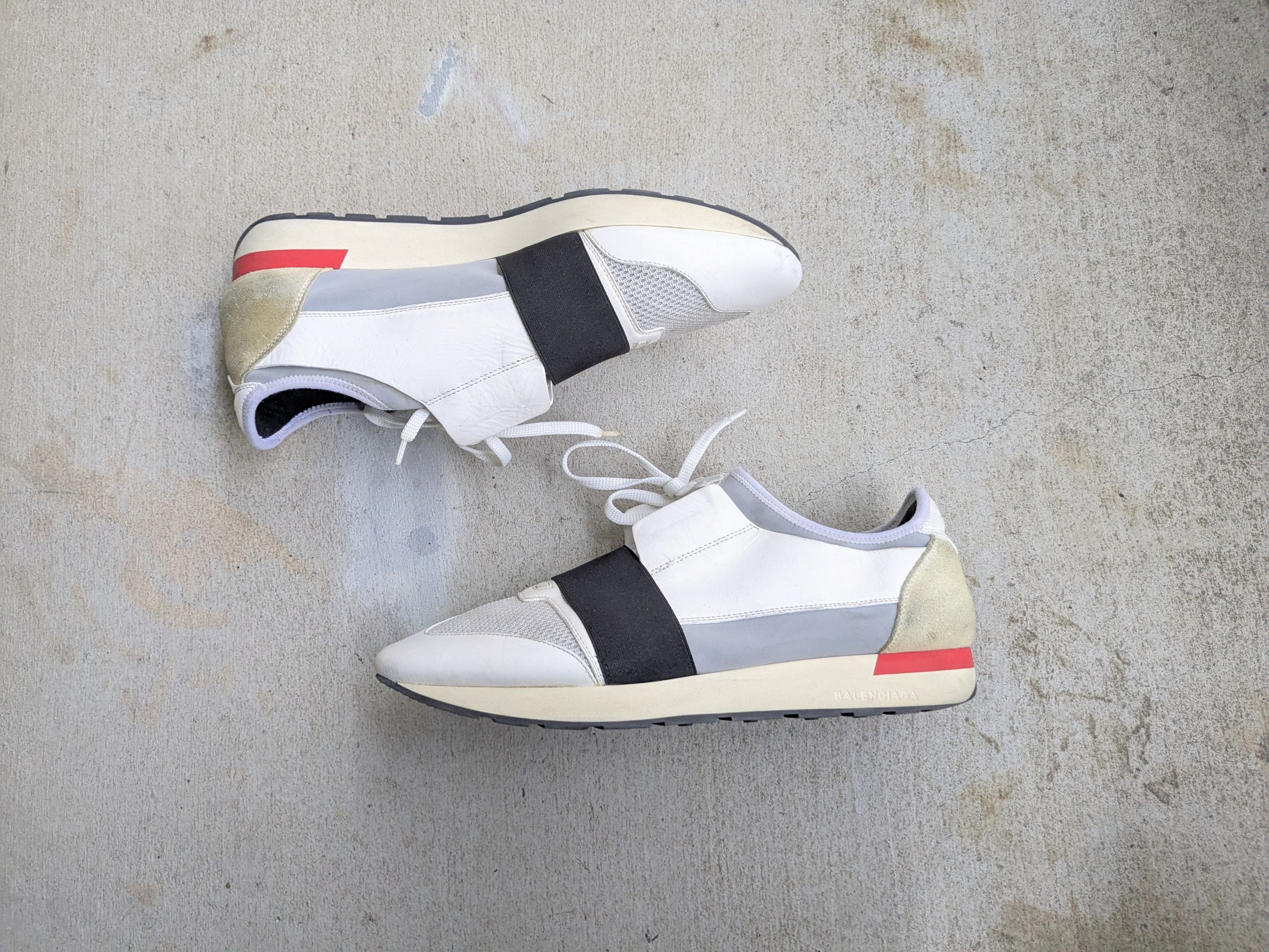 Balenciaga Balenciaga Race Runner White 12 45 Low Size US 12 / EU 45 - 1 Thumbnail
