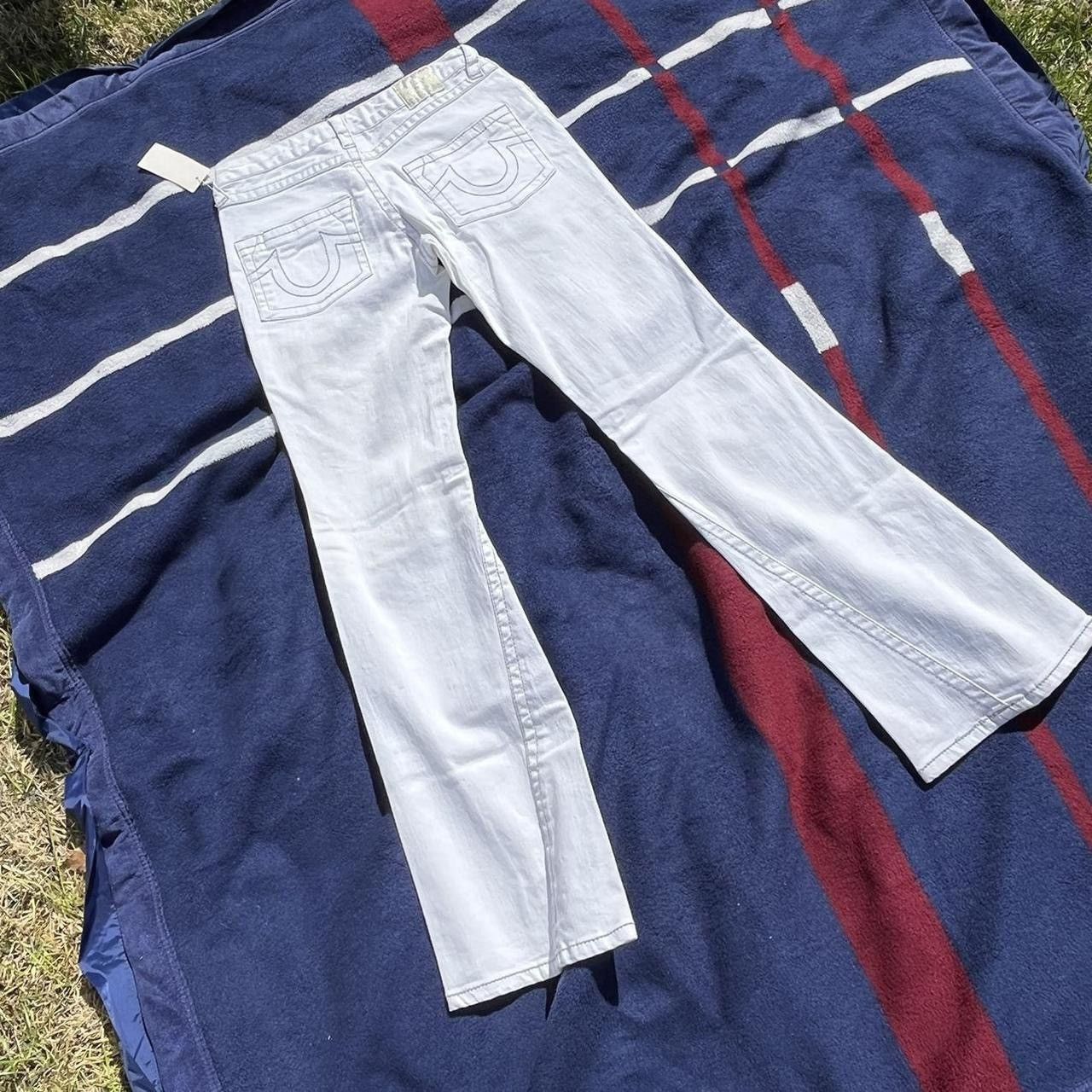 True Religion Vintage True Religion Brand Jeans White flare leg low jeans Size 27" / US 4 / IT 40 - 2 Thumbnail