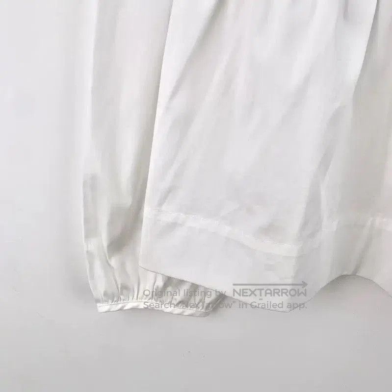 Burberry Burberry White Cotton Women's Shirt with Blue Details. Size L / US 10 / IT 46 - 4 Thumbnail