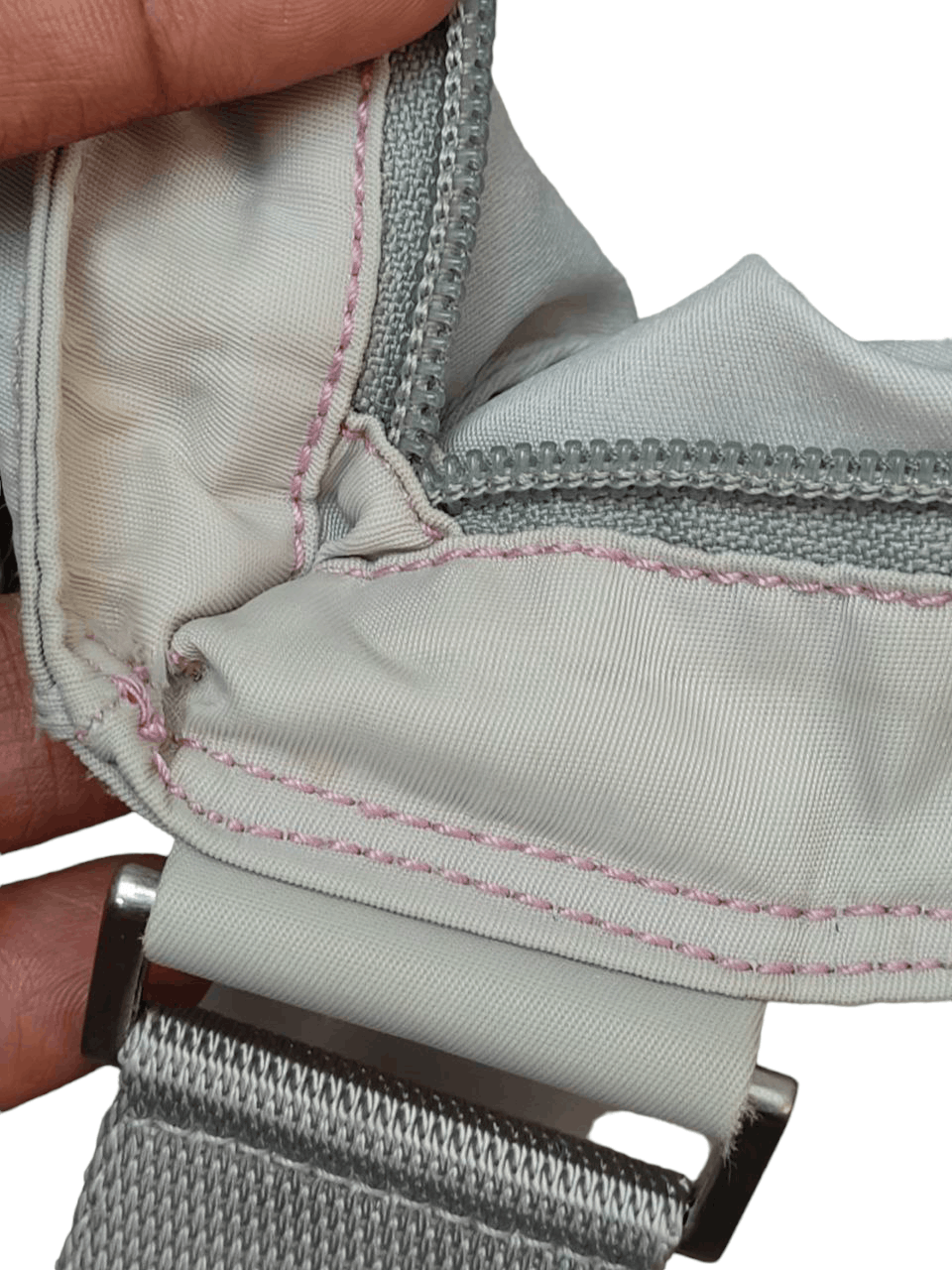 Prada Prada Sling Bag Pink Threading with Pink Logo Size ONE SIZE - 16 Thumbnail