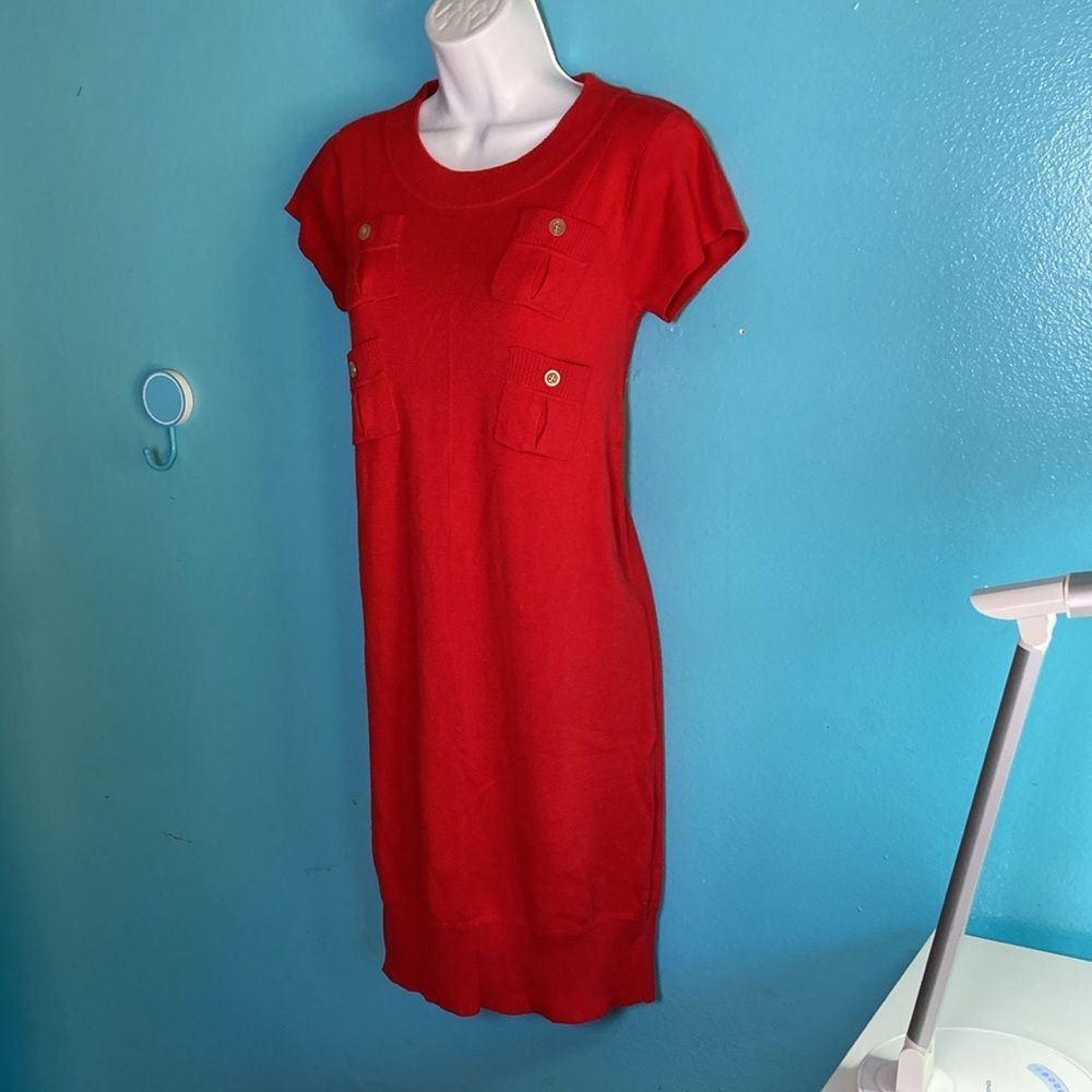 Diane von Furstenberg Diane Von Furstenberg Size P Red Knit Dress “Beliz” Four Poc Size XS / US 0-2 / IT 36-38 - 5 Thumbnail