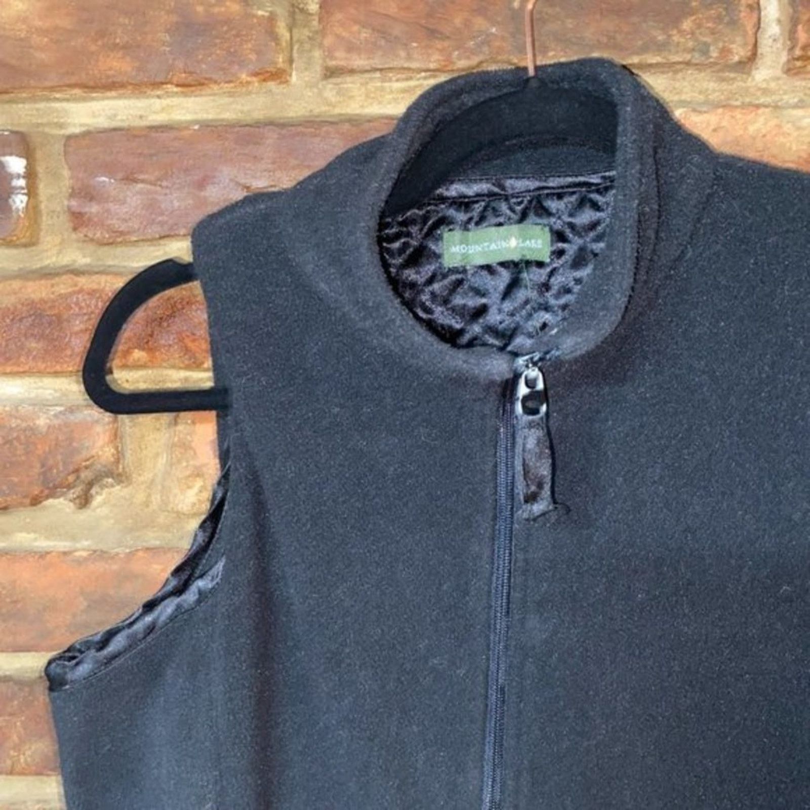 Other Mountain Lake Vintage Black Fleece Full Zip Vest Jacket Size ONE SIZE - 2 Thumbnail
