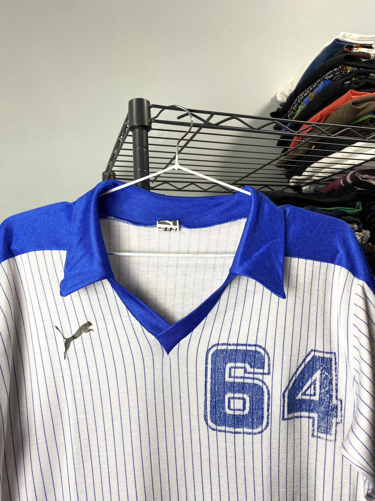 Puma Rare! 80’s Vintage Puma Soccer Jersey Made In Germany Size US M / EU 48-50 / 2 - 3 Thumbnail
