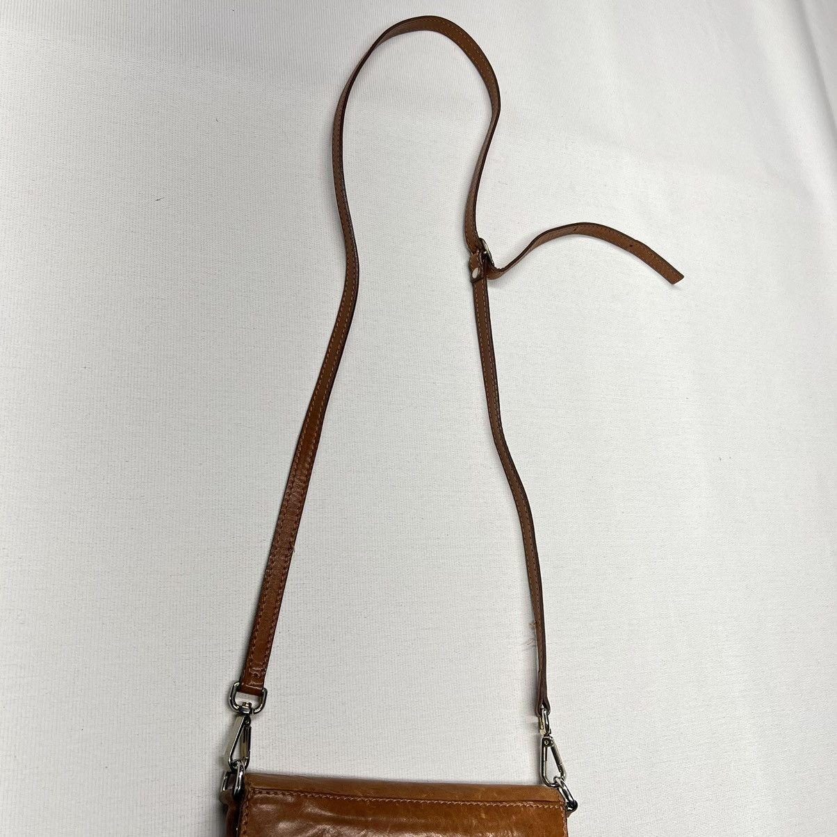 Vera Pelle × Vintage VTG Vera Pelle Leather Bag Brown Crossbody Purse Strap Size ONE SIZE - 17 Thumbnail