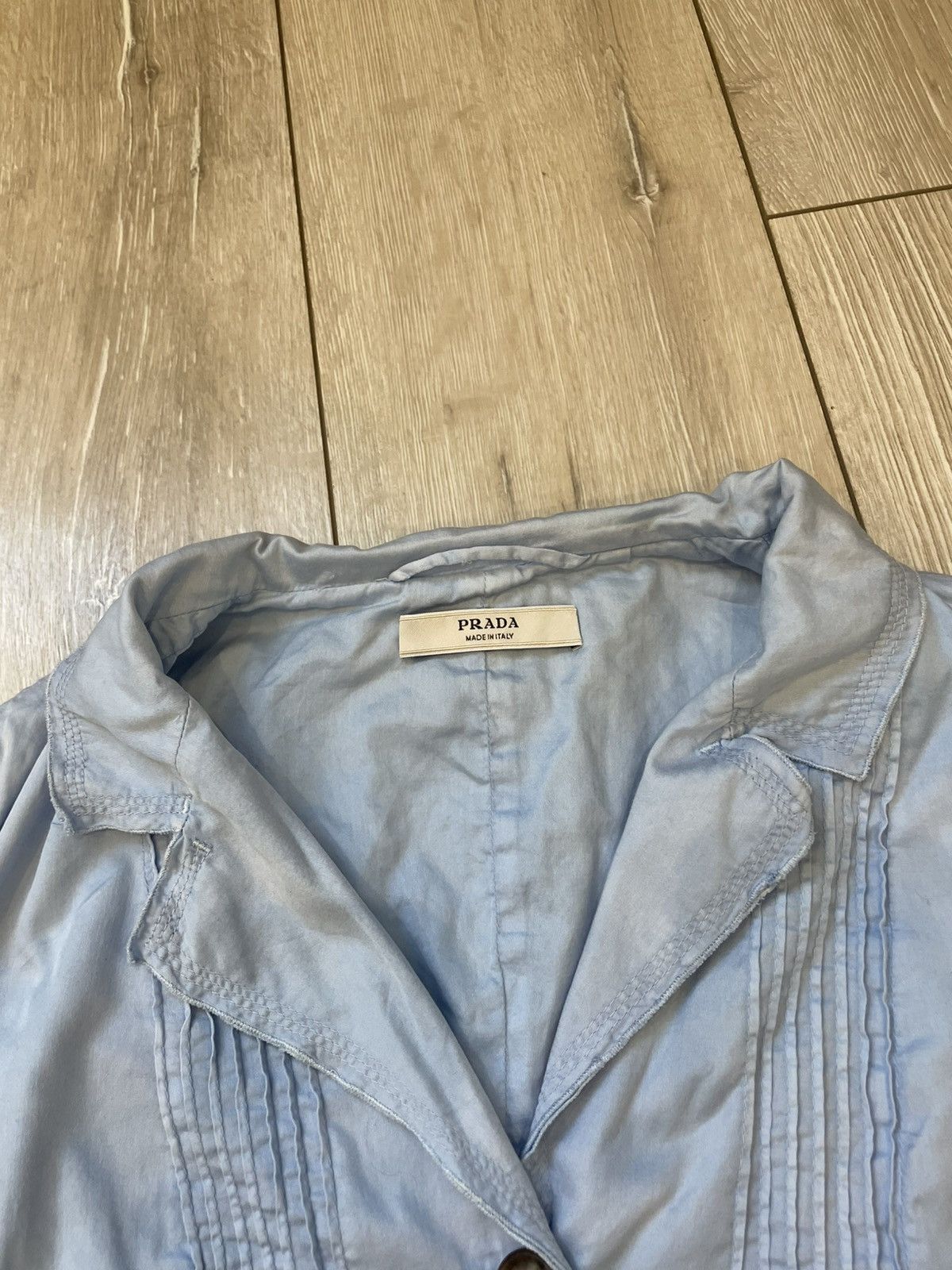 Prada Prada Italy Single Breasted Blazer Blue Women 38 Asymmetric Size XS / US 0-2 / IT 36-38 - 4 Thumbnail