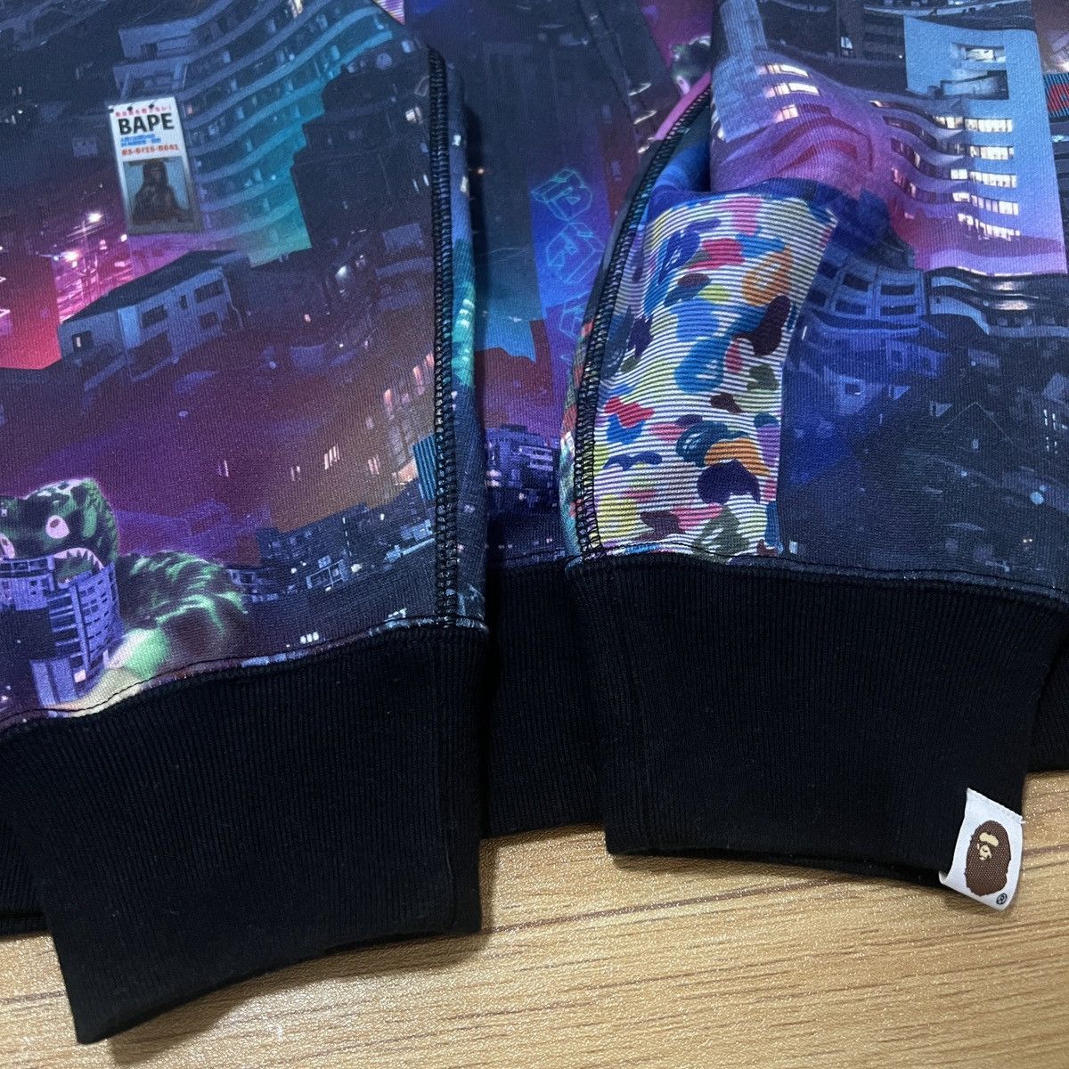 Bape 💥 Bape Tokyo Night View Shark Zip Up Hoodie💥 Size US XXL / EU 58 / 5 - 9 Thumbnail