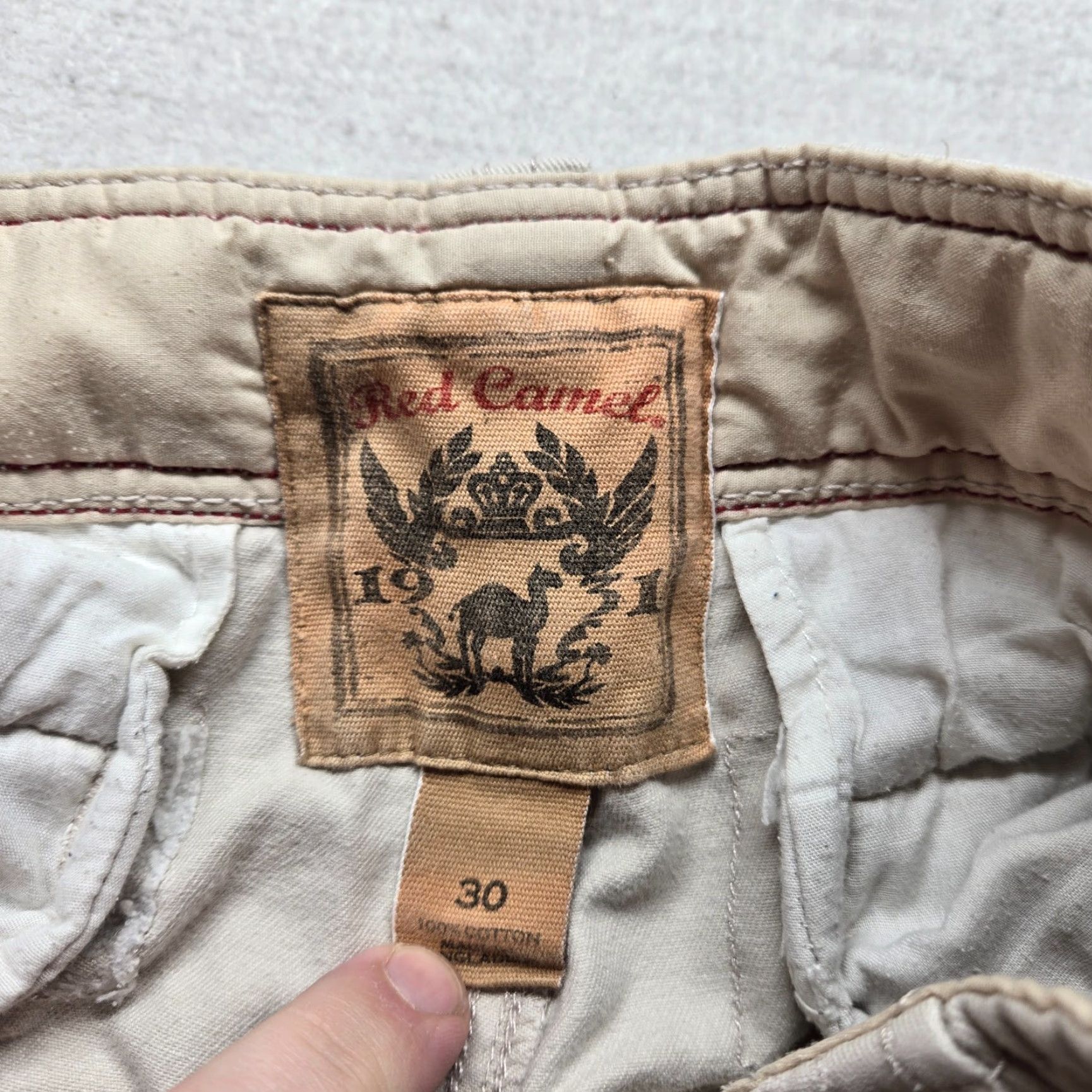 Camel Red Camel Beige Cargo Shorts 100% Cotton Adult Men Size 30 Kn Black Size US 30 / EU 46 - 3 Thumbnail