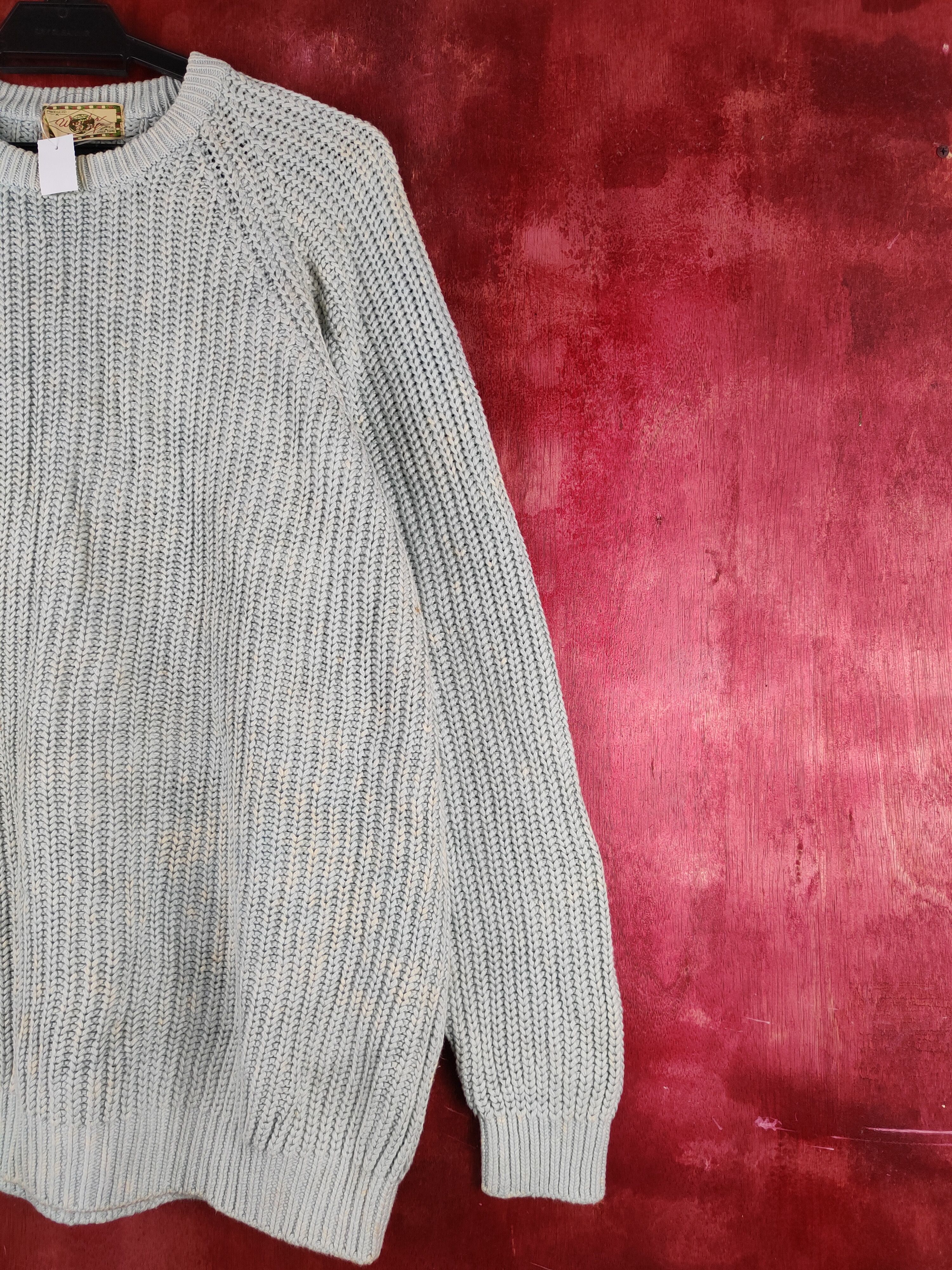 Homespun Knitwear × Japanese Brand × Vintage Wonder Stafe Blue Faded Knitwear Sweatshirts #S2373 Size XL / US 12-14 / IT 48-50 - 5 Thumbnail