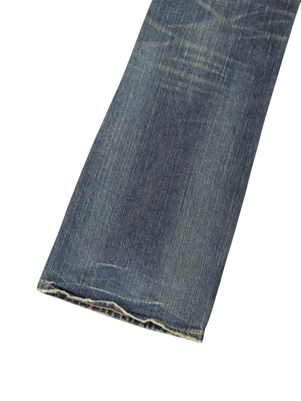 Edwin Flare Loose Jeans Edwin XVs Faded Distress Boot Cut 9🟦 Size US 33 - 14 Thumbnail