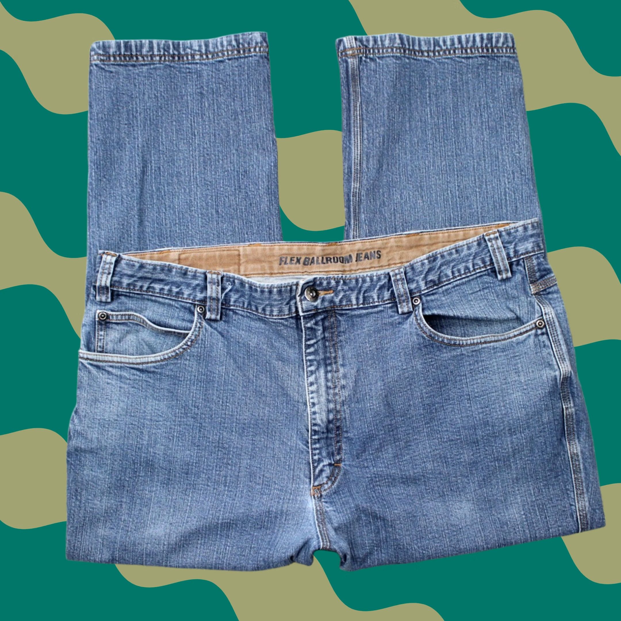 Denime Duluth Mens Jeans 44x28 Blue DuluthFlex Ballroom Relaxed Fit Stretch Denim Shirt? Size US 44 / EU 60 - 1 Thumbnail