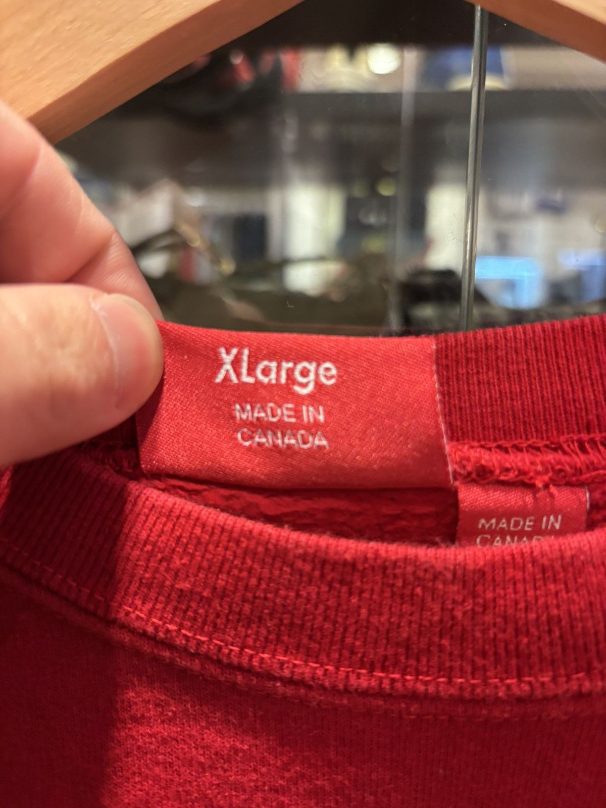 Supreme Supreme Cut Out Box Logo Crewneck Red Size US XL / EU 56 / 4 - 4 Thumbnail