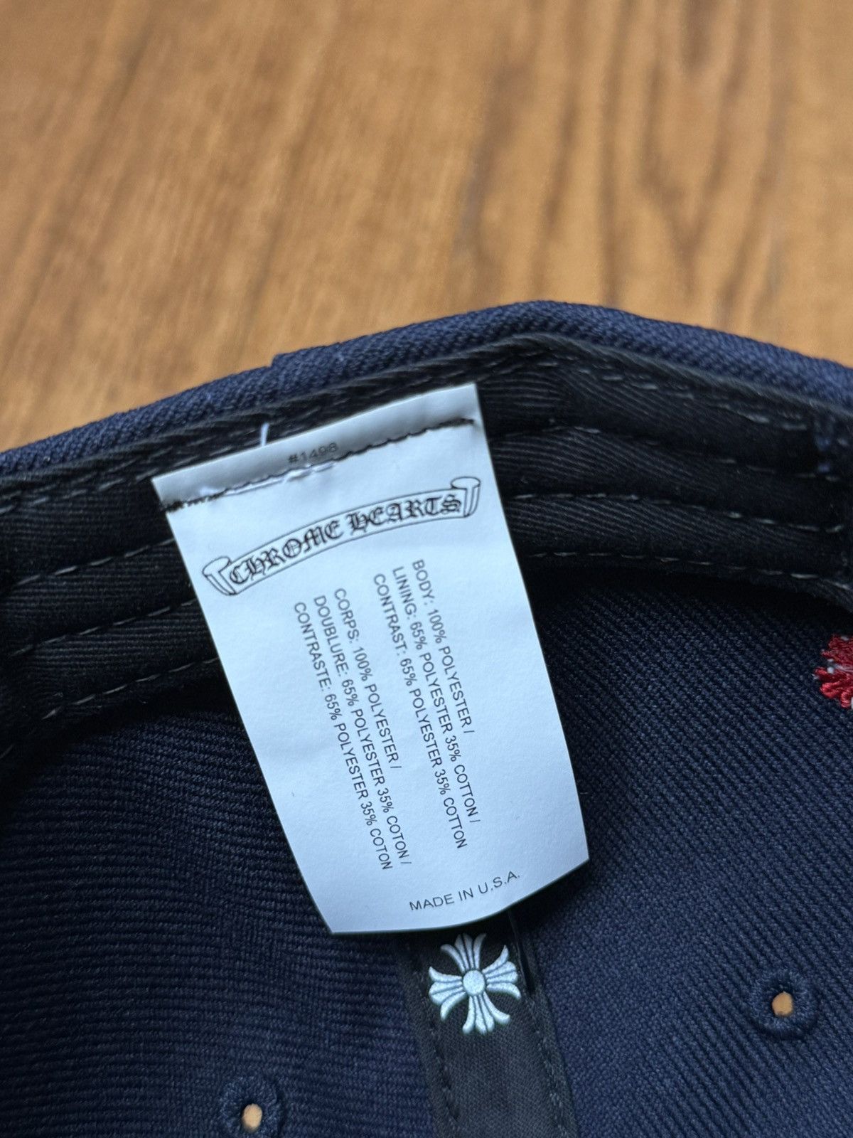 Chrome Hearts Chrome Hearts Baseball Hat Navy Red Size ONE SIZE - 5 Thumbnail