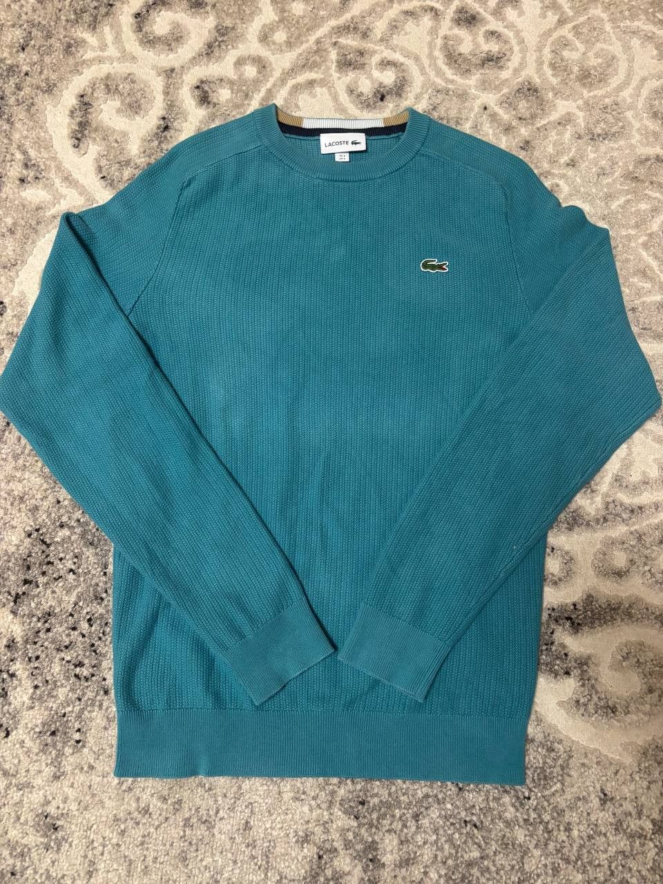 Lacoste Lacoste Knit Crewneck Sweater – Teal Blue Size: FR-3, US-S Size US S / EU 44-46 / 1 - 7 Thumbnail
