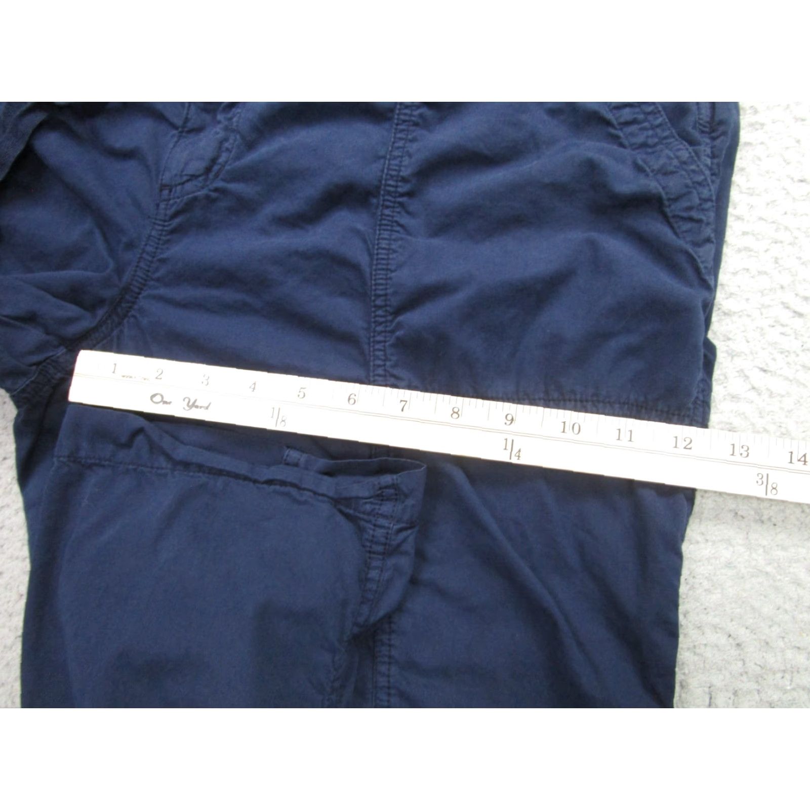 Ralph Lauren Lauren Ralph Lauren Pants Womens 16W Navy Blue Cargo Cropped Lightweight Cotton Size 38" / US 16 / IT 52 - 6 Thumbnail