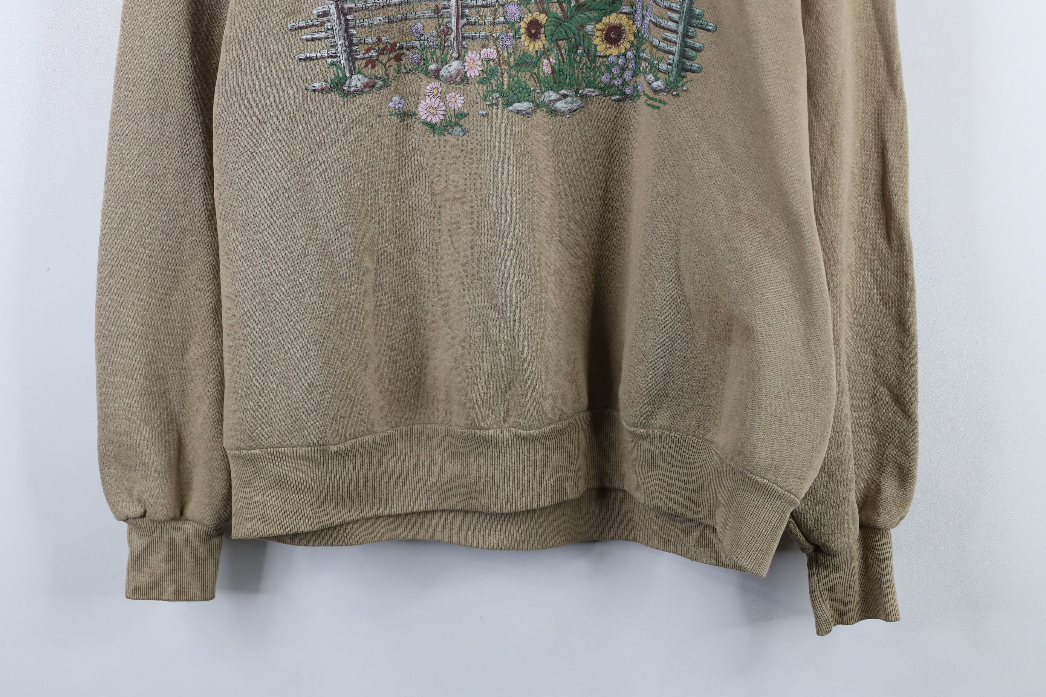 Vintage Vintage 90s Streetwear Autumn Country Sunflowers Sweatshirt Size XXL / US 16-18 / IT 52-54 - 3 Thumbnail