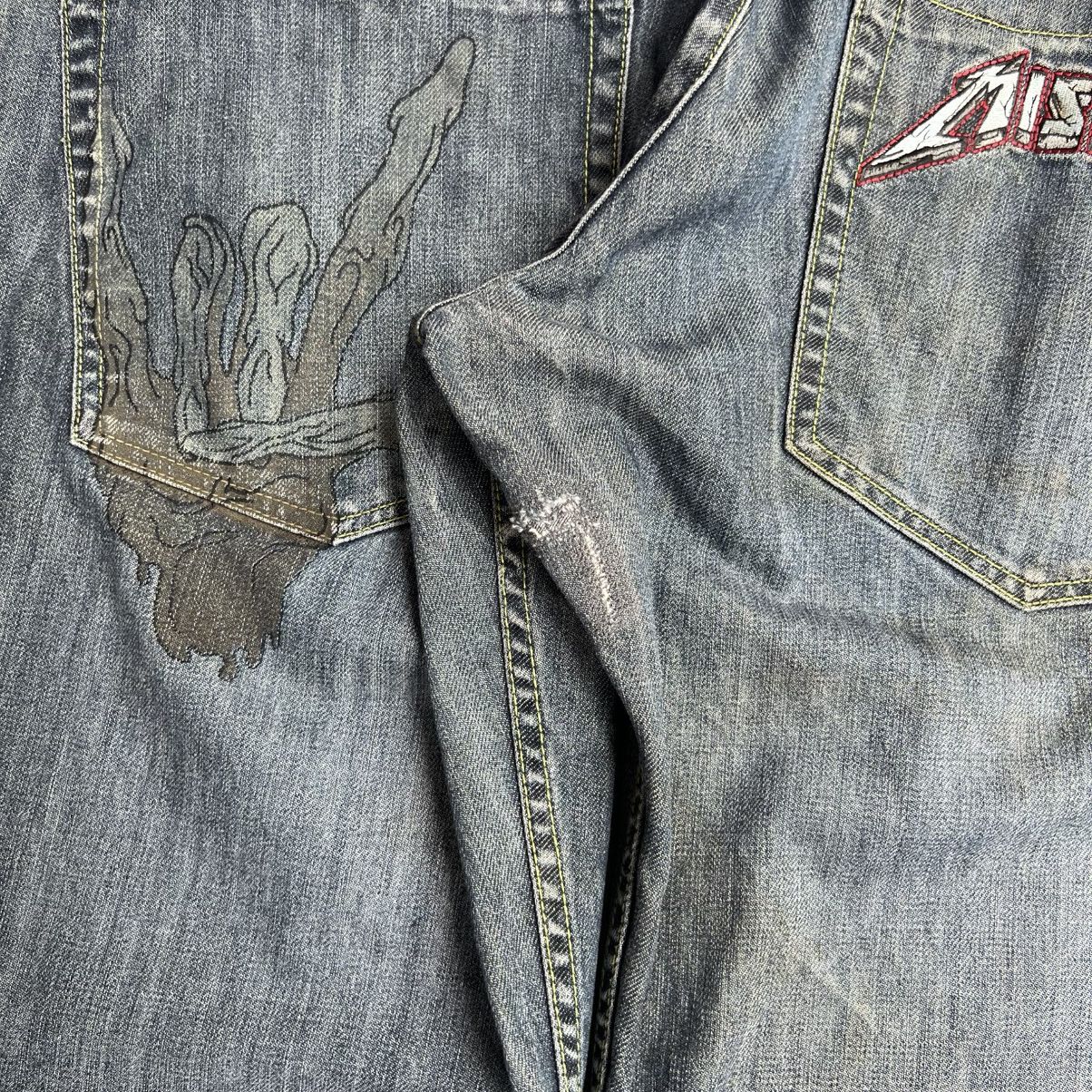 Ed Hardy Vintage Crazy Miskeen Y2k Jeans Size US 42 / EU 58 - 9 Thumbnail