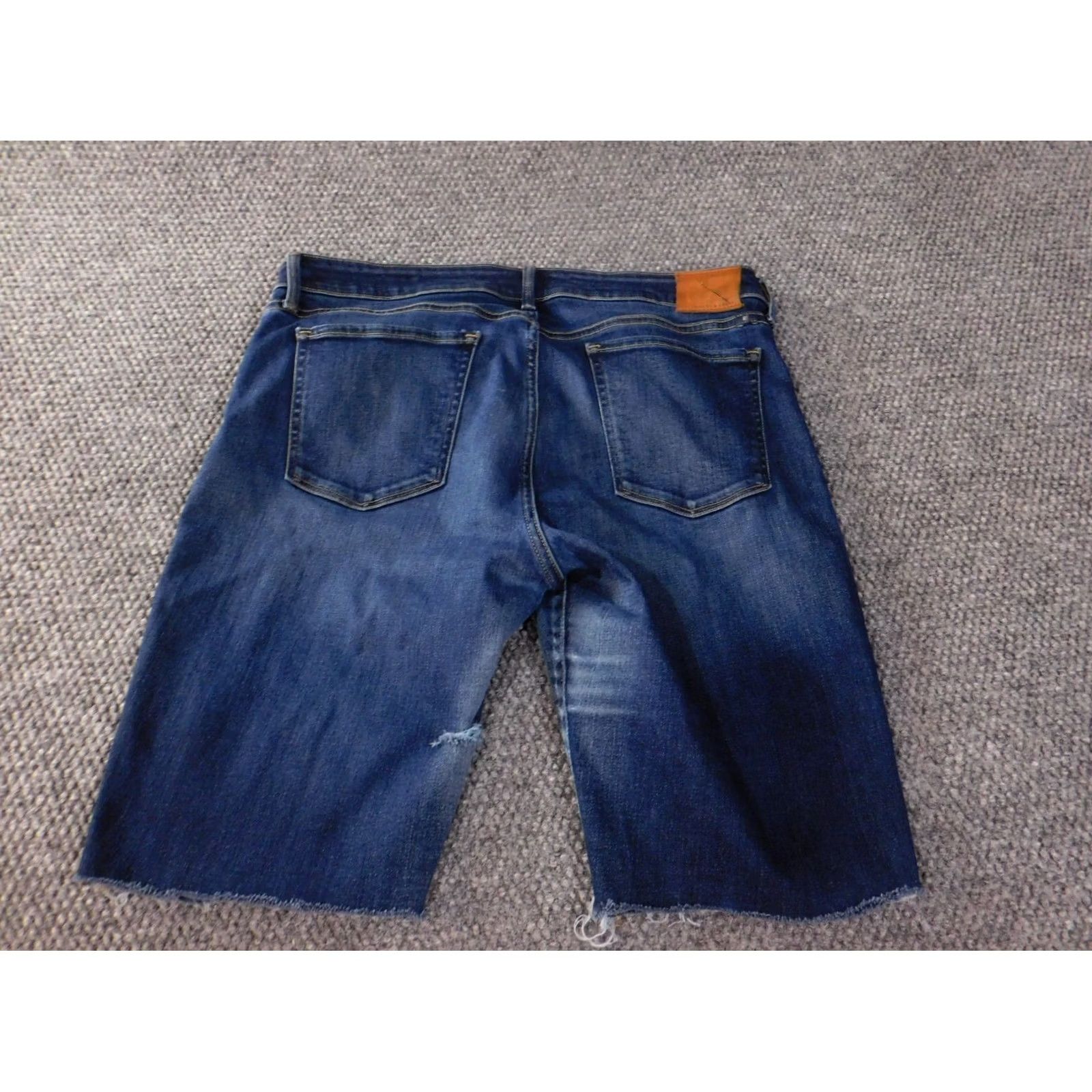 Gap lucky brand denim shorts women 14 blue cut-off distressed dark classic stretch Size 24" / US 00 / IT 34 - 6 Thumbnail