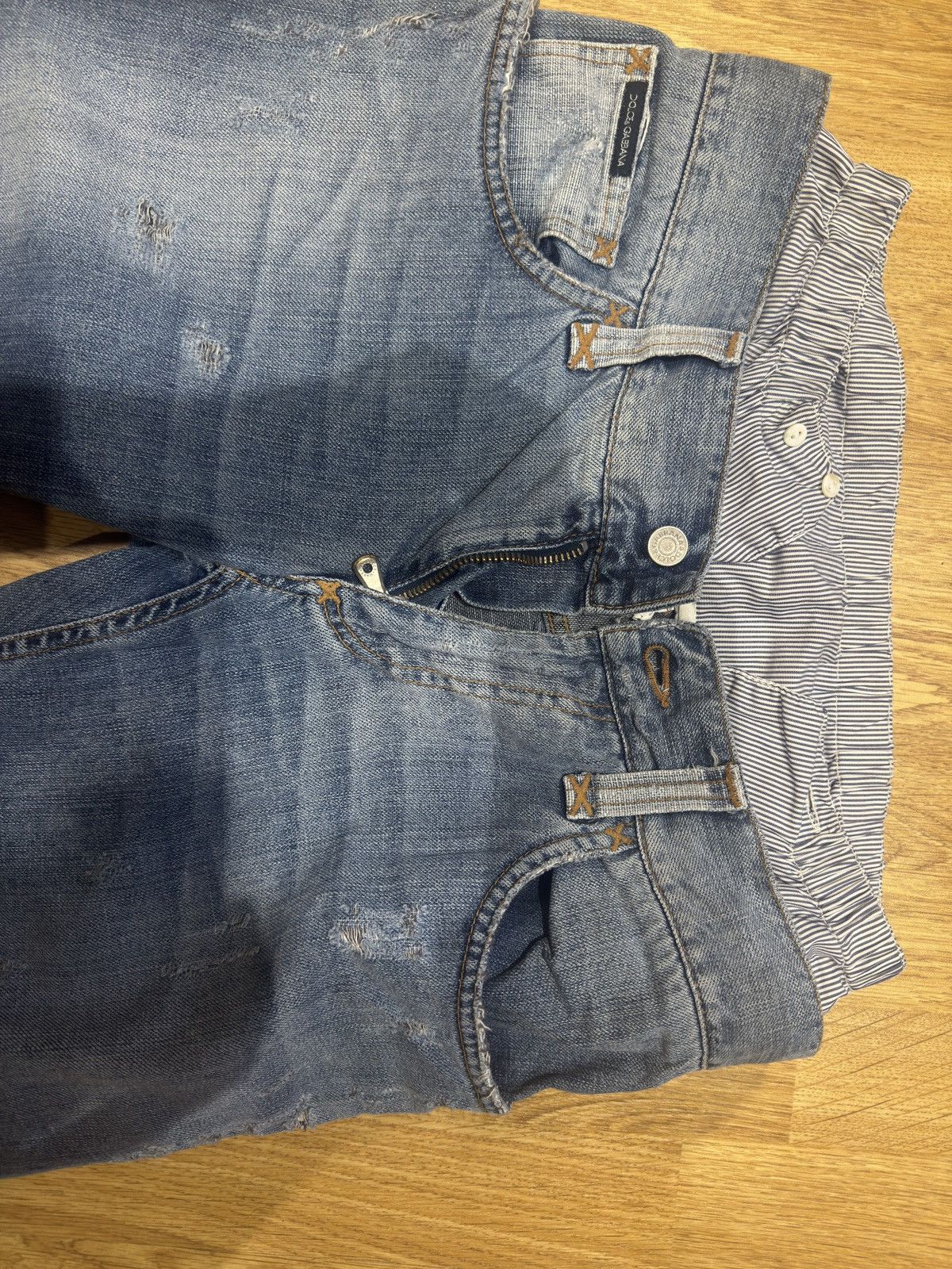 Dolce & Gabbana Dolce Gabbana double layer jeans Size US 31 - 1 Thumbnail
