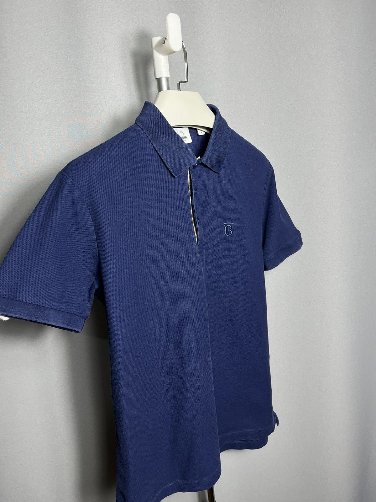 Burberry Burberry mens polo navy blue embroidered cotton shirt Size US M / EU 48-50 / 2 - 2 Thumbnail