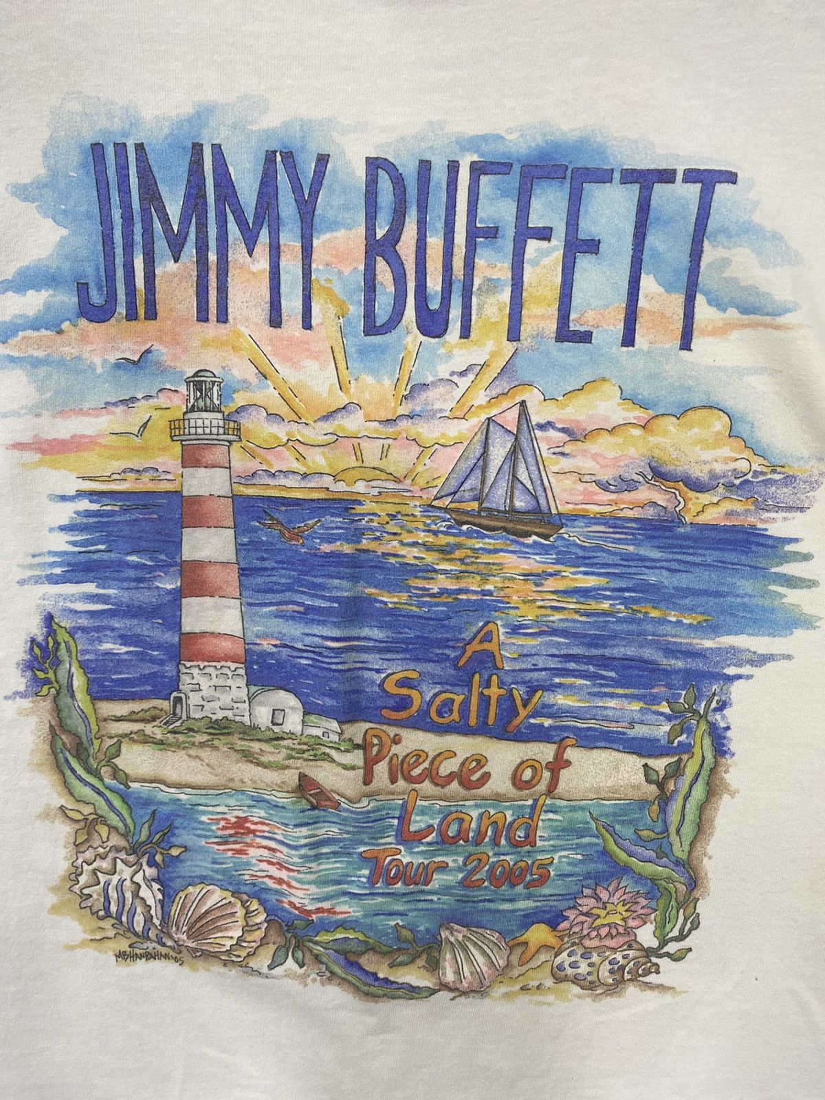 Band Tees 💥VINTAGE JIMMY BUFFETT country pop folk Y2K tour 2005 shirt Size US M / EU 48-50 / 2 - 3 Thumbnail
