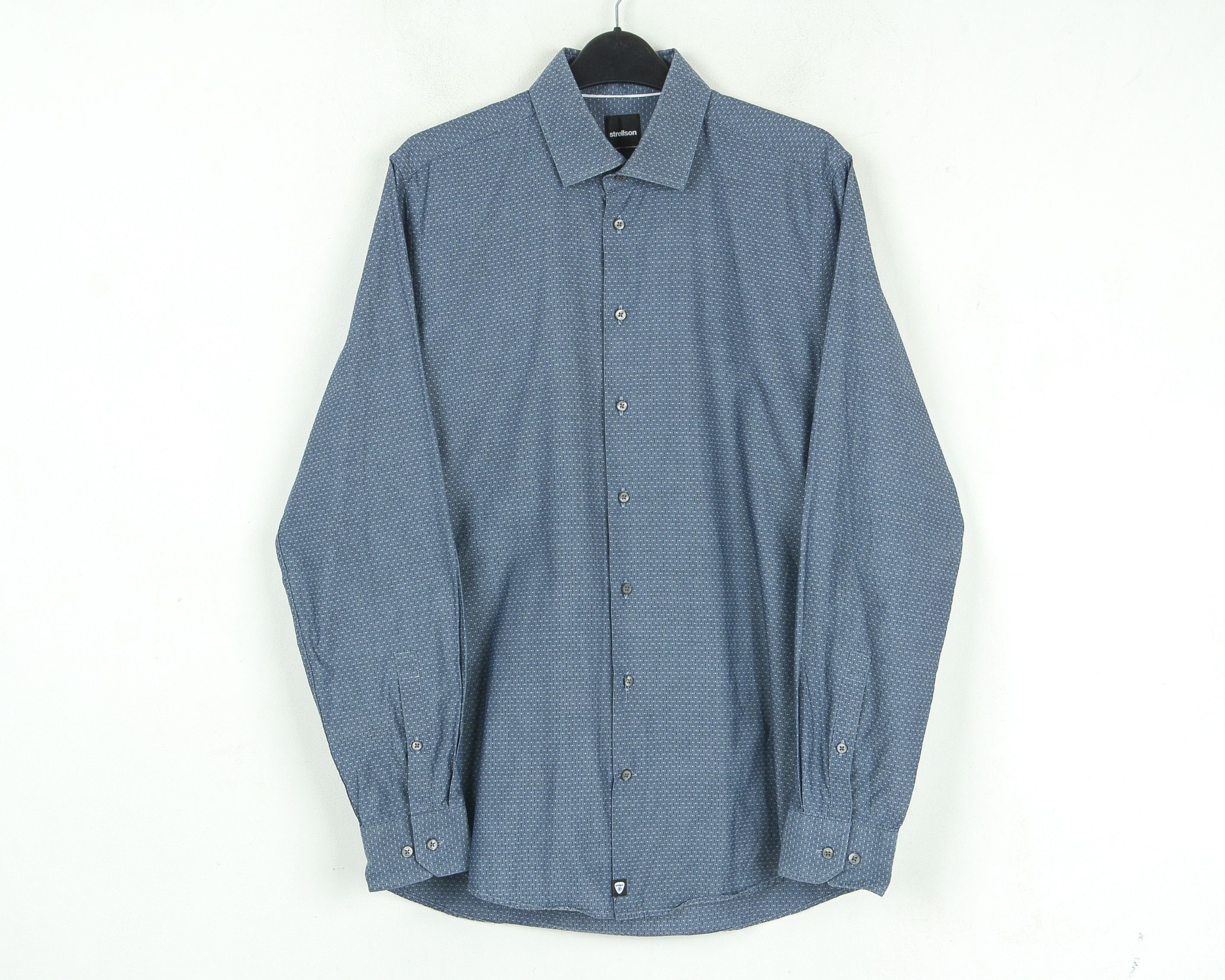 Strellson STRELLSON Slim Fit Shirt 15 3/4" Size 40 Formal Blue Casual Size 40S - 1 Thumbnail