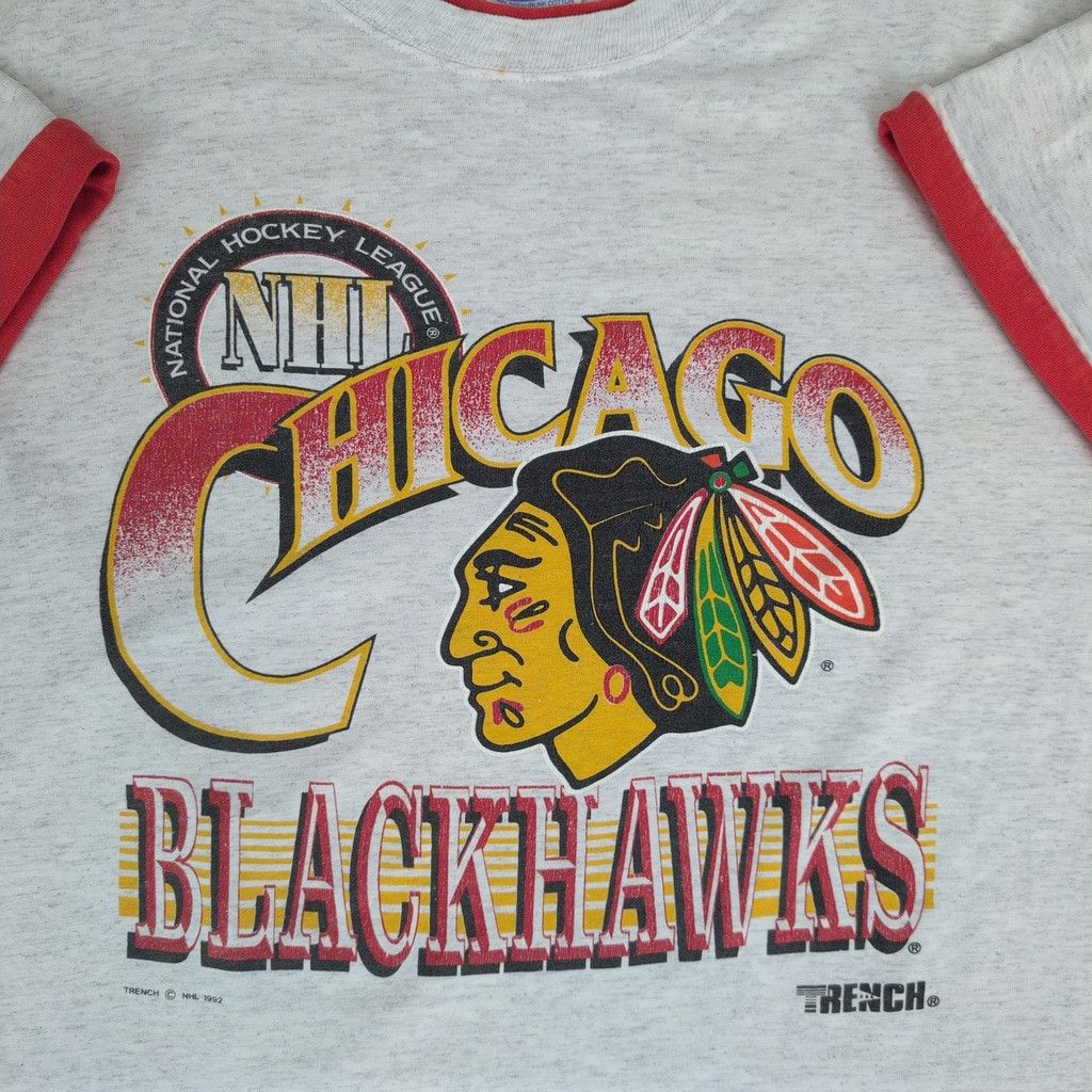 NHL × Trench USA 1992 Trench Chicago Blackhawks NHL Faux Layered T-Shirt XL Size US XL / EU 56 / 4 - 8 Thumbnail