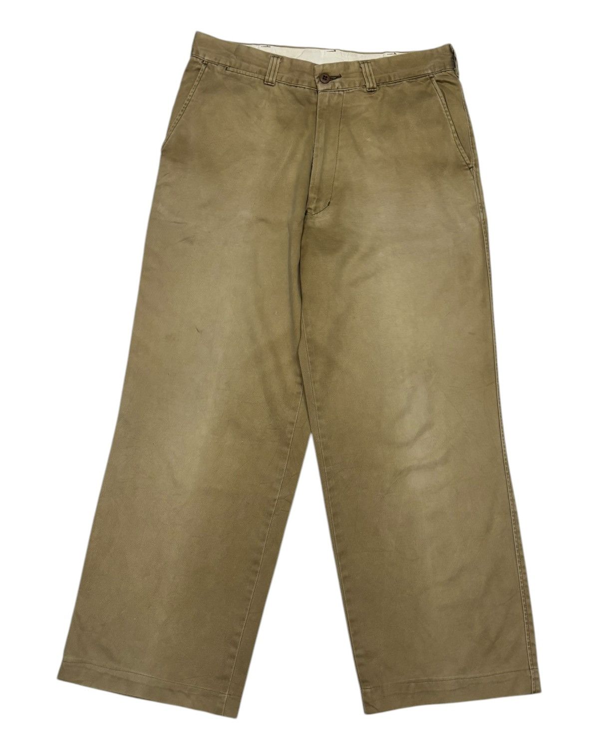 Vintage SCHOTT NYC Faded Brown Baggy Trouser Pants