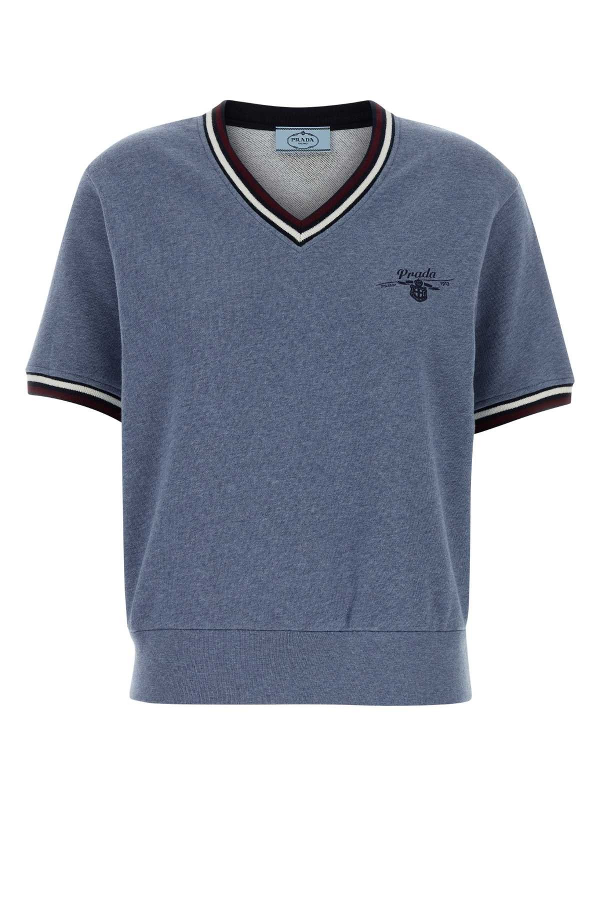 Cerulean Blue Cotton T-Shirt