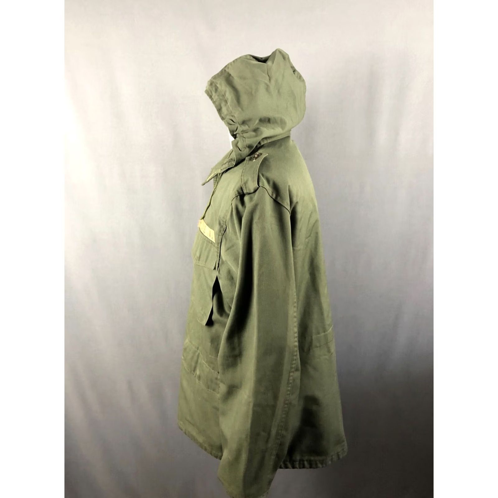 Vintage Vintage US Air Force Full Zip Jacket Cotton Green Men Hooded Size US M / EU 48-50 / 2 - 2 Thumbnail