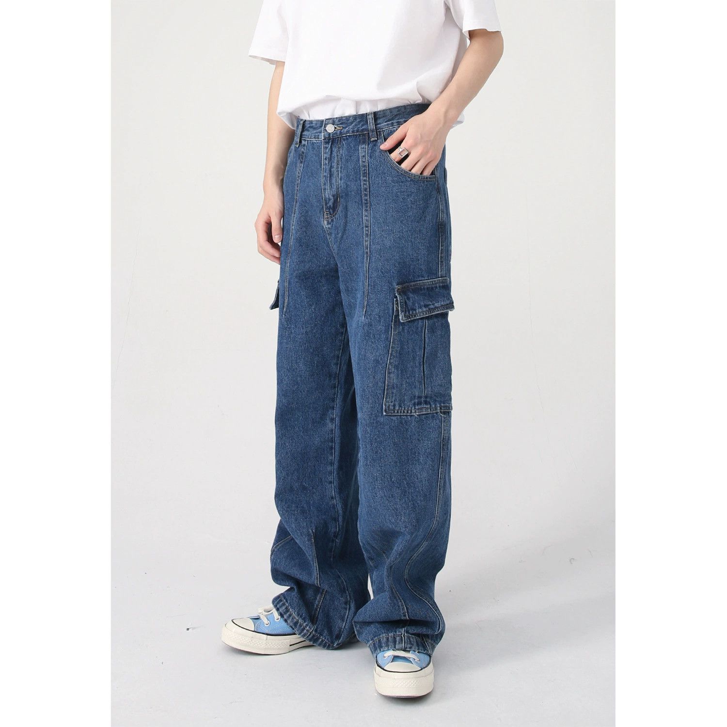 Jean Men's American retro loose casual workwear jeans Size US 32 / EU 48 - 1 Thumbnail