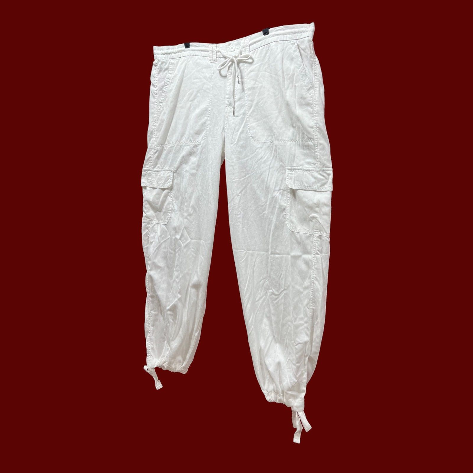 Other Wild Fable - Women's Mid-Rise Wide Leg Cargo Beach Pants - W Size 42" / US 20 - 11 Thumbnail