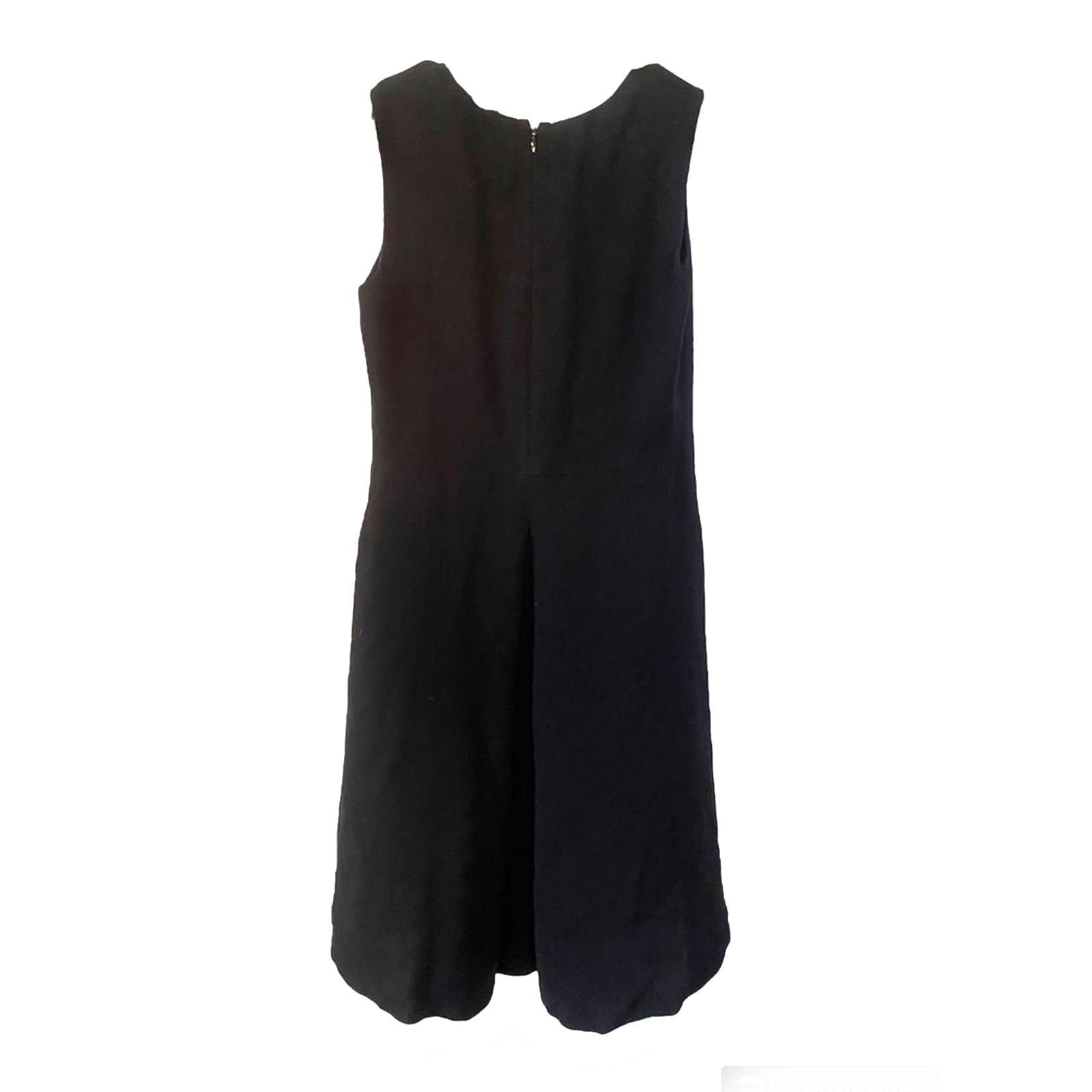 Vince Vince Black Sleeveless Knee Length Sheath Dress SZ. 2 Size XS / US 0-2 / IT 36-38 - 2 Thumbnail