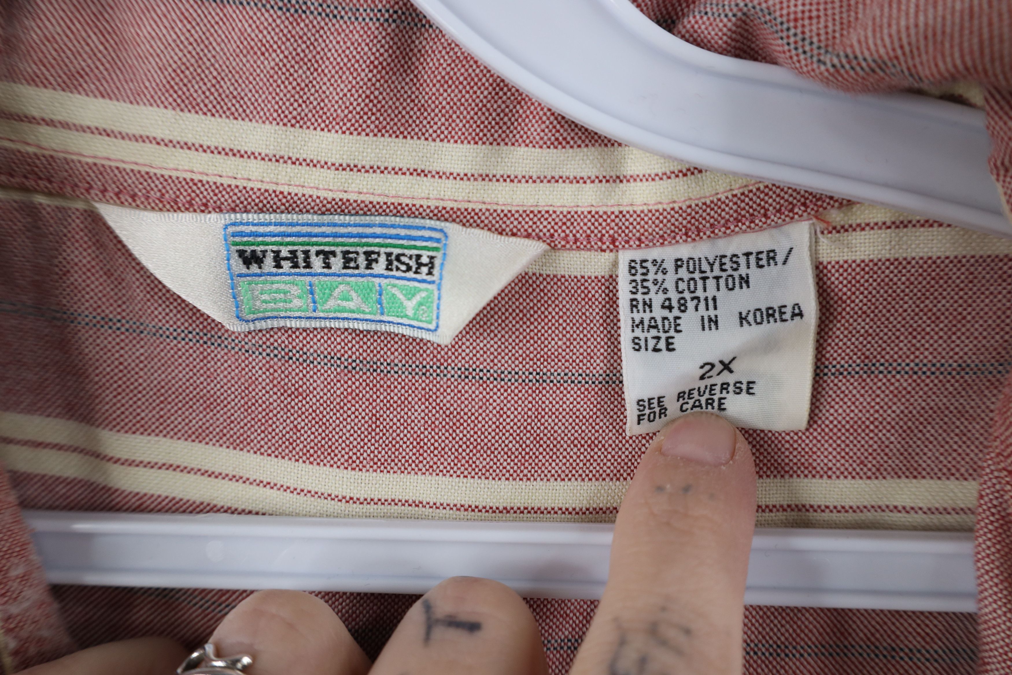 Vintage Vintage 90s Streetwear Oxford Collared Button Down Shirt Size US XXL / EU 58 / 5 - 9 Thumbnail