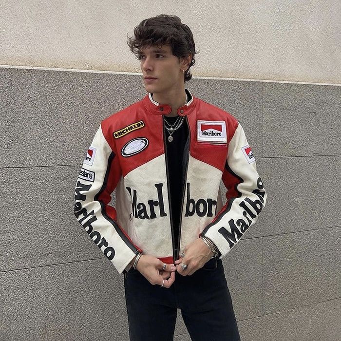 Other Marlboro big logo leather jacket Alpinestars vintage design Size US L / EU 52-54 / 3 - 2 Thumbnail