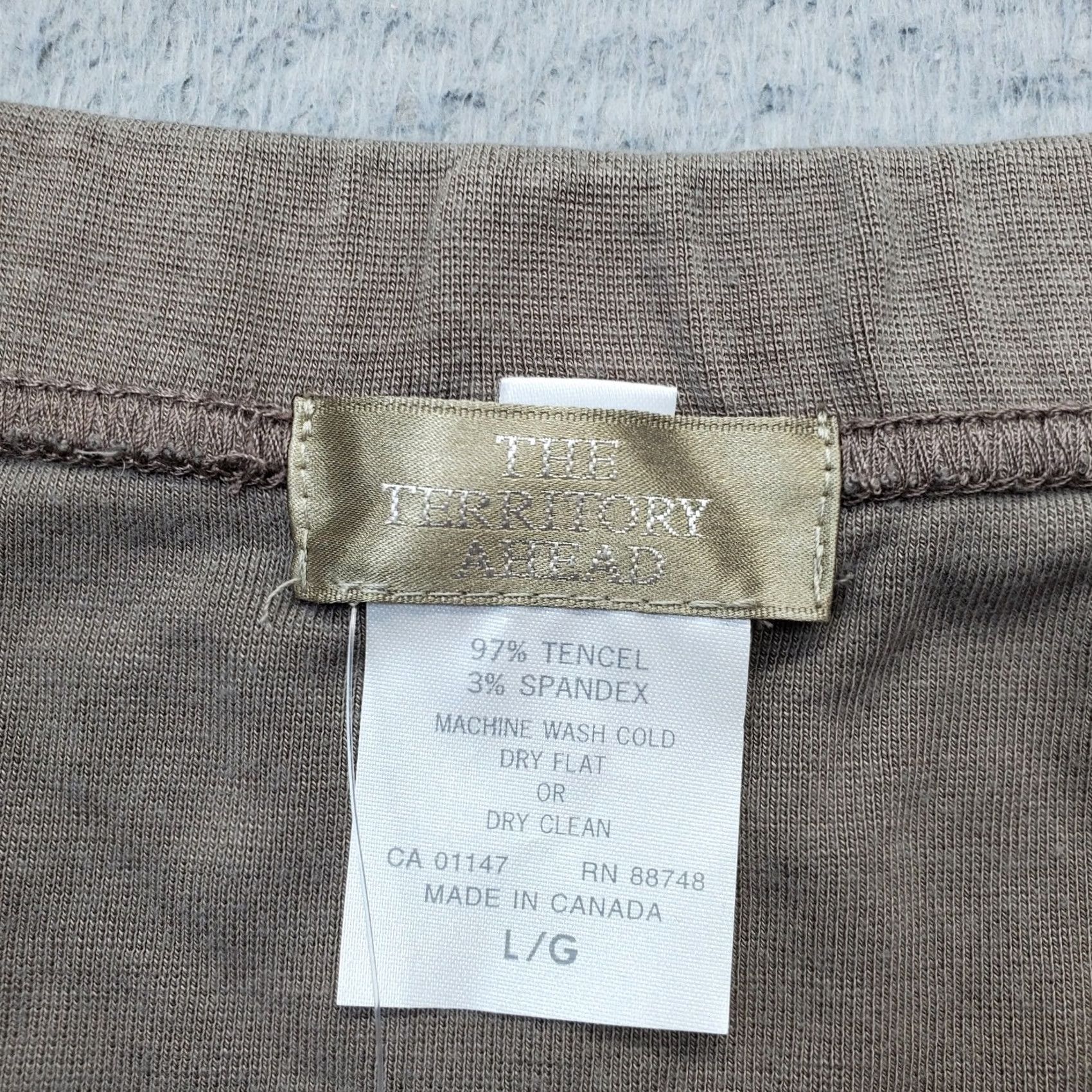 The Territory Ahead Territory Ahead Skirt Womens L Brown Tencel Elastic Waistband Pull On Size 36" / US 14 / IT 50 - 5 Thumbnail