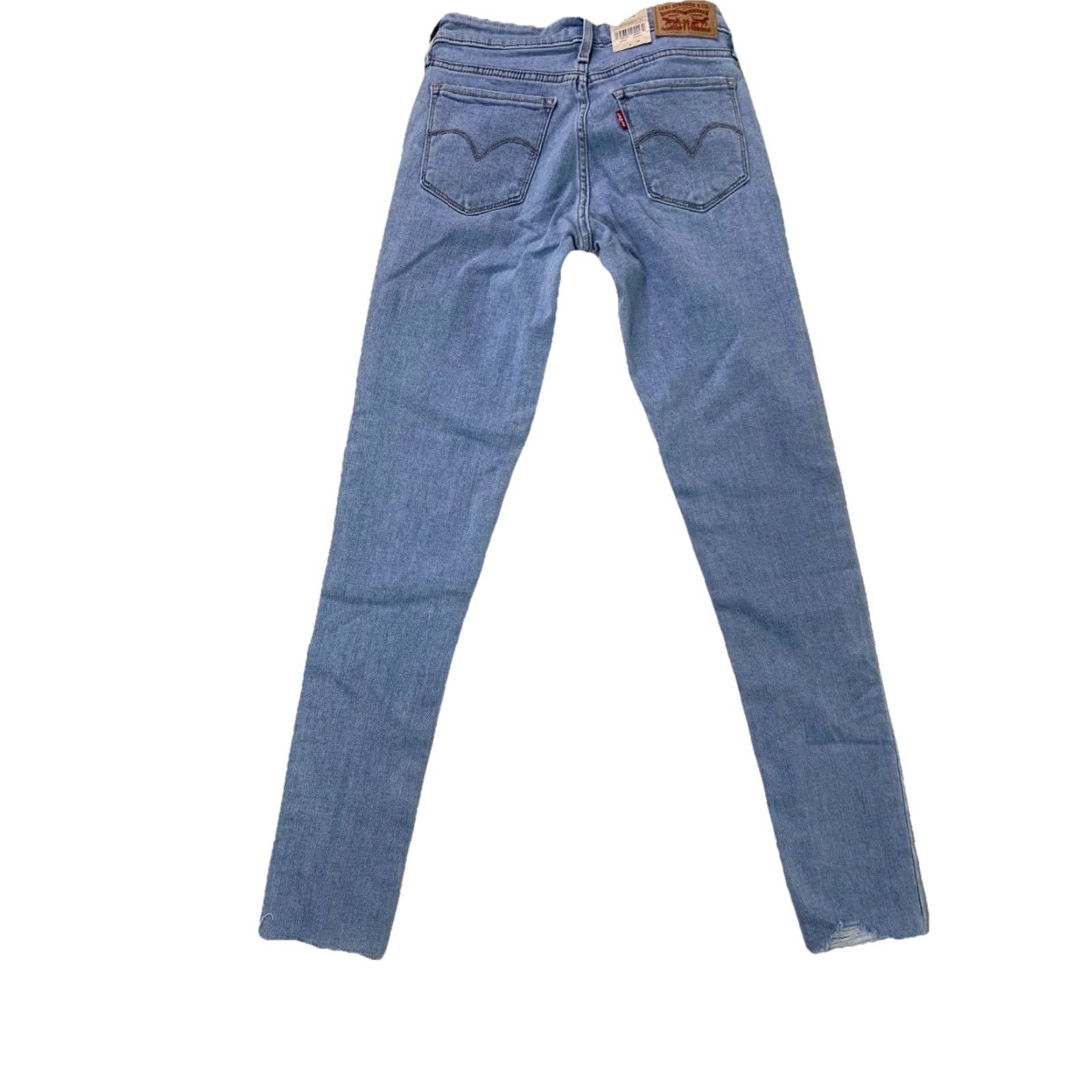 Levi's Levi’s 711 Skinny Hypersoft Mid Rise Raw Hem Womens Jeans Size 24" / US 00 / IT 34 - 4 Thumbnail