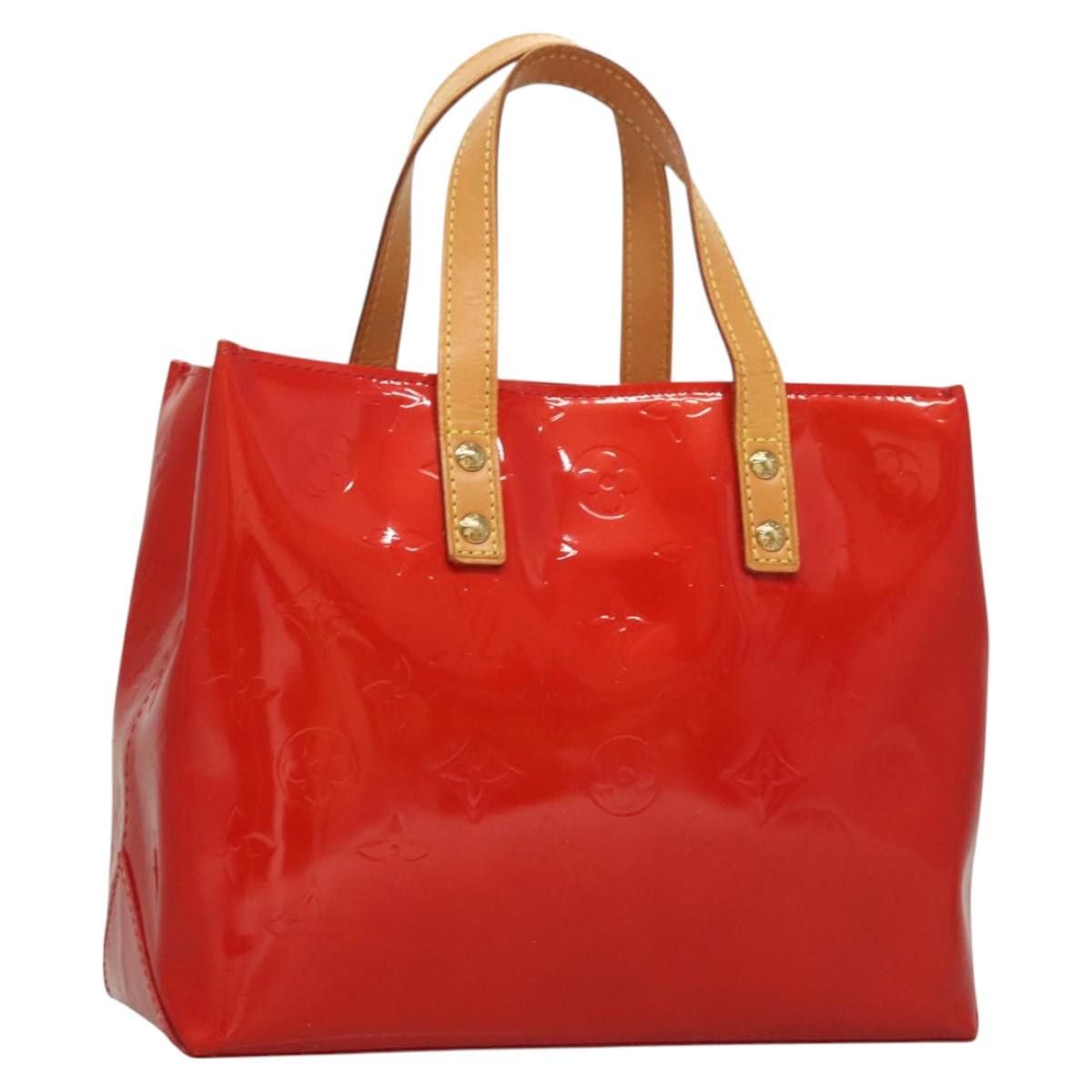 Louis Vuitton LOUIS VUITTON Monogram Vernis Reade PM Hand Bag Red Rouge Size ONE SIZE - 1 Thumbnail