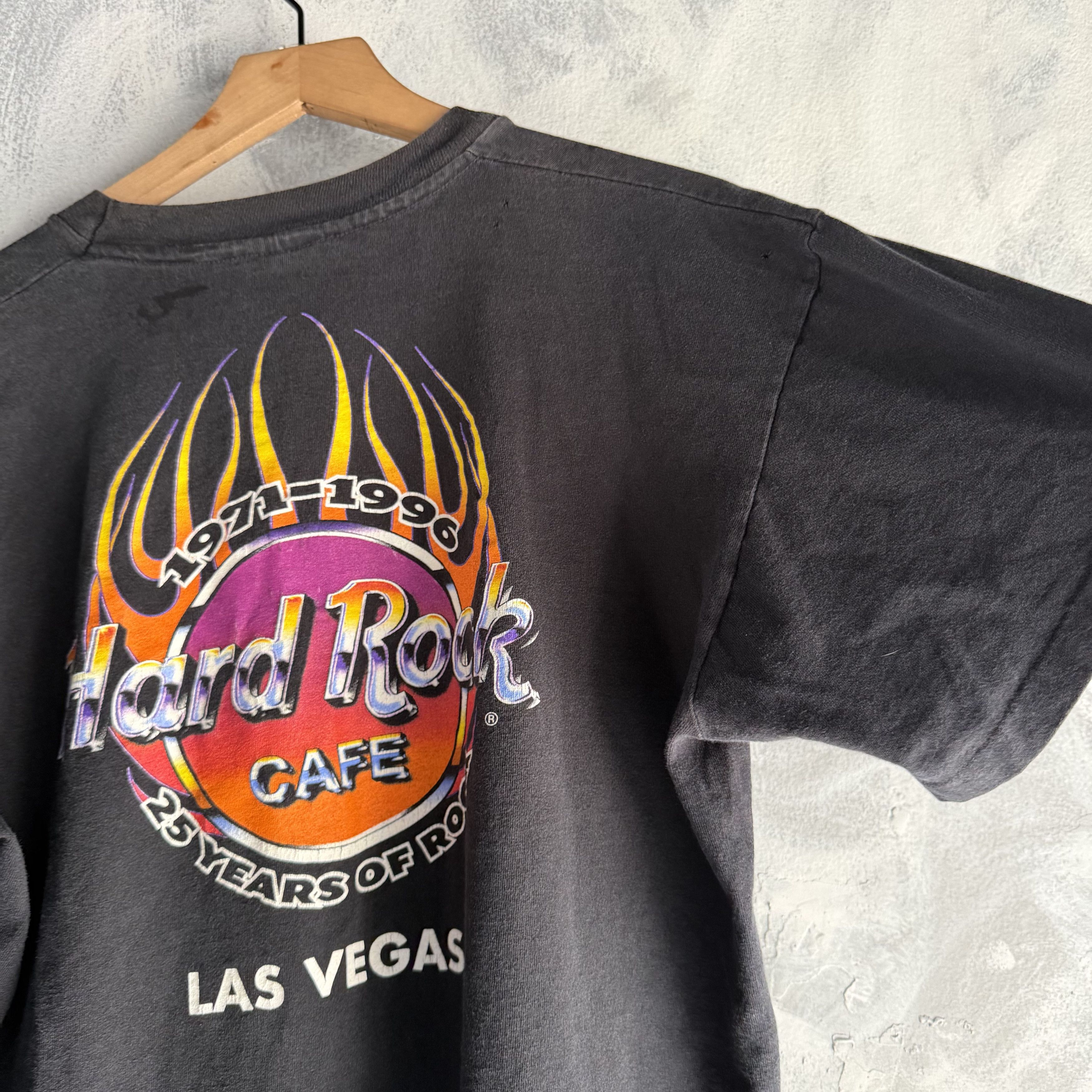 Hard Rock Cafe Vtg Hard Rock Cafe T Shirt Mens XL Las Vegas Flames Grunge Size US XL / EU 56 / 4 - 3 Thumbnail
