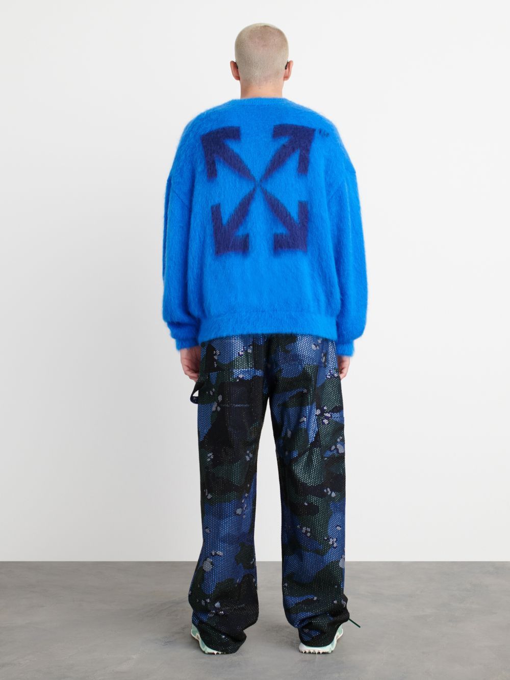 Off-White o1gr1nt0125 Cryst Camo Over Carpenter Jeans in Blue Black Size US 32 / EU 48 - 4 Thumbnail