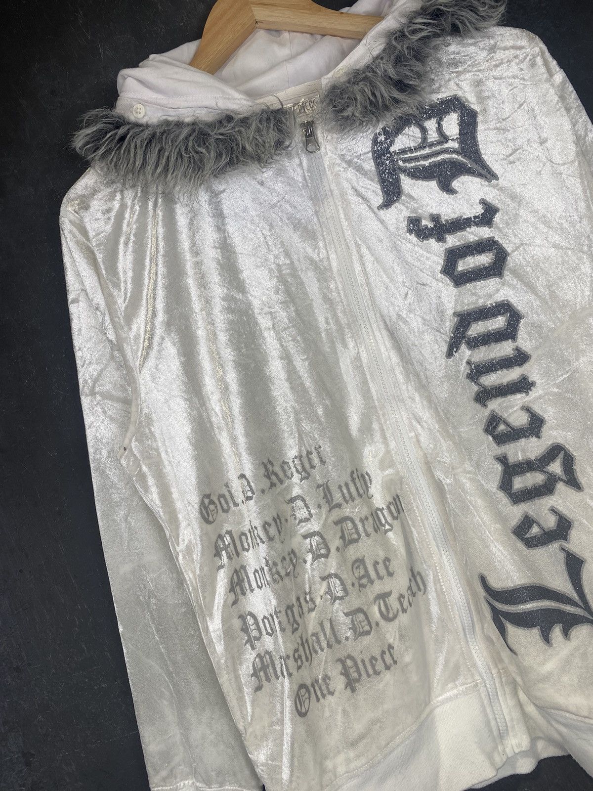 If Six Was Nine Rare y2k One Piece Anime Fur Zipped Up Hoodie Size US M / EU 48-50 / 2 - 2 Thumbnail