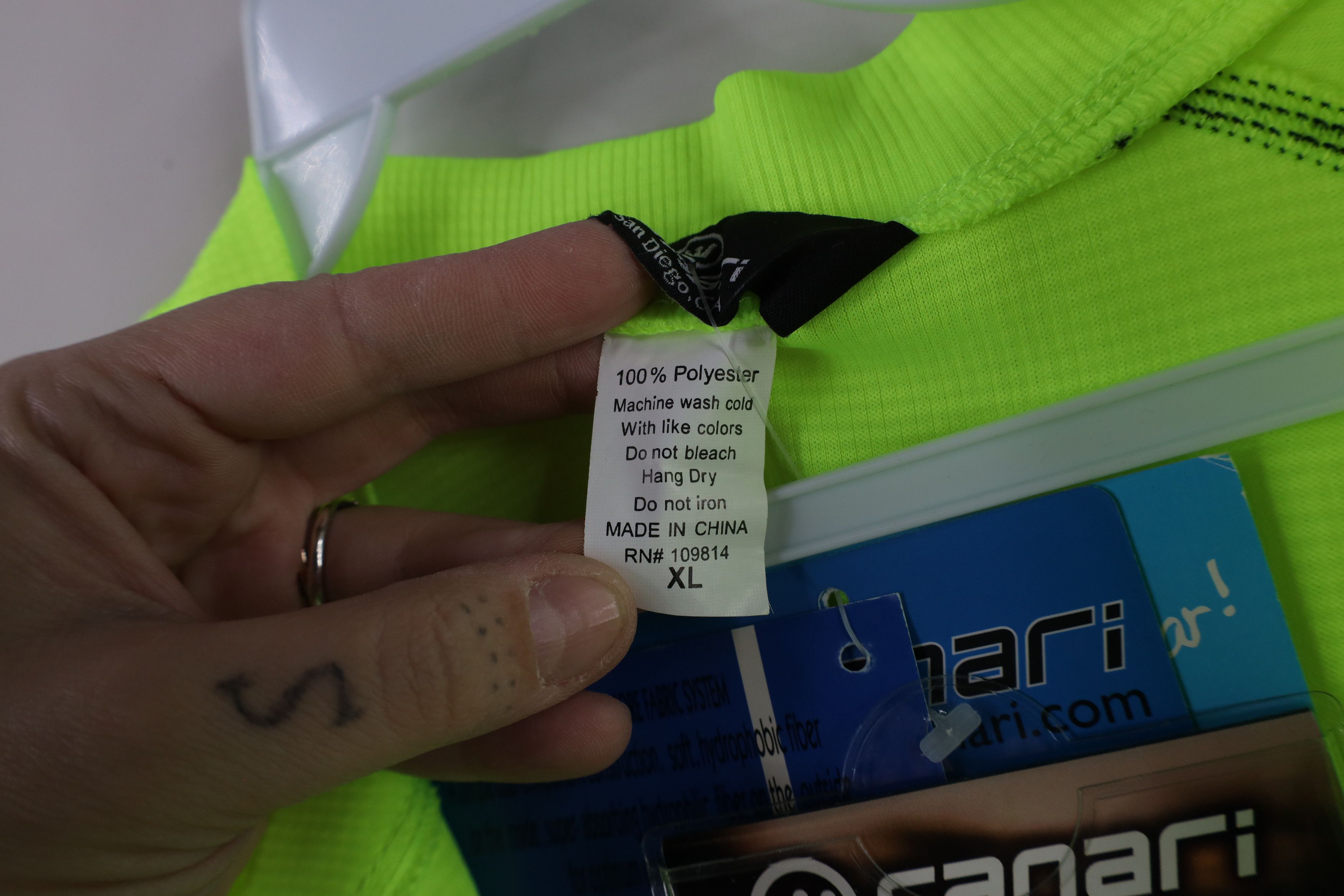 Vintage Deadstock Vintage Canari Cycling Jersey Highlighter Yellow Size US XL / EU 56 / 4 - 10 Thumbnail