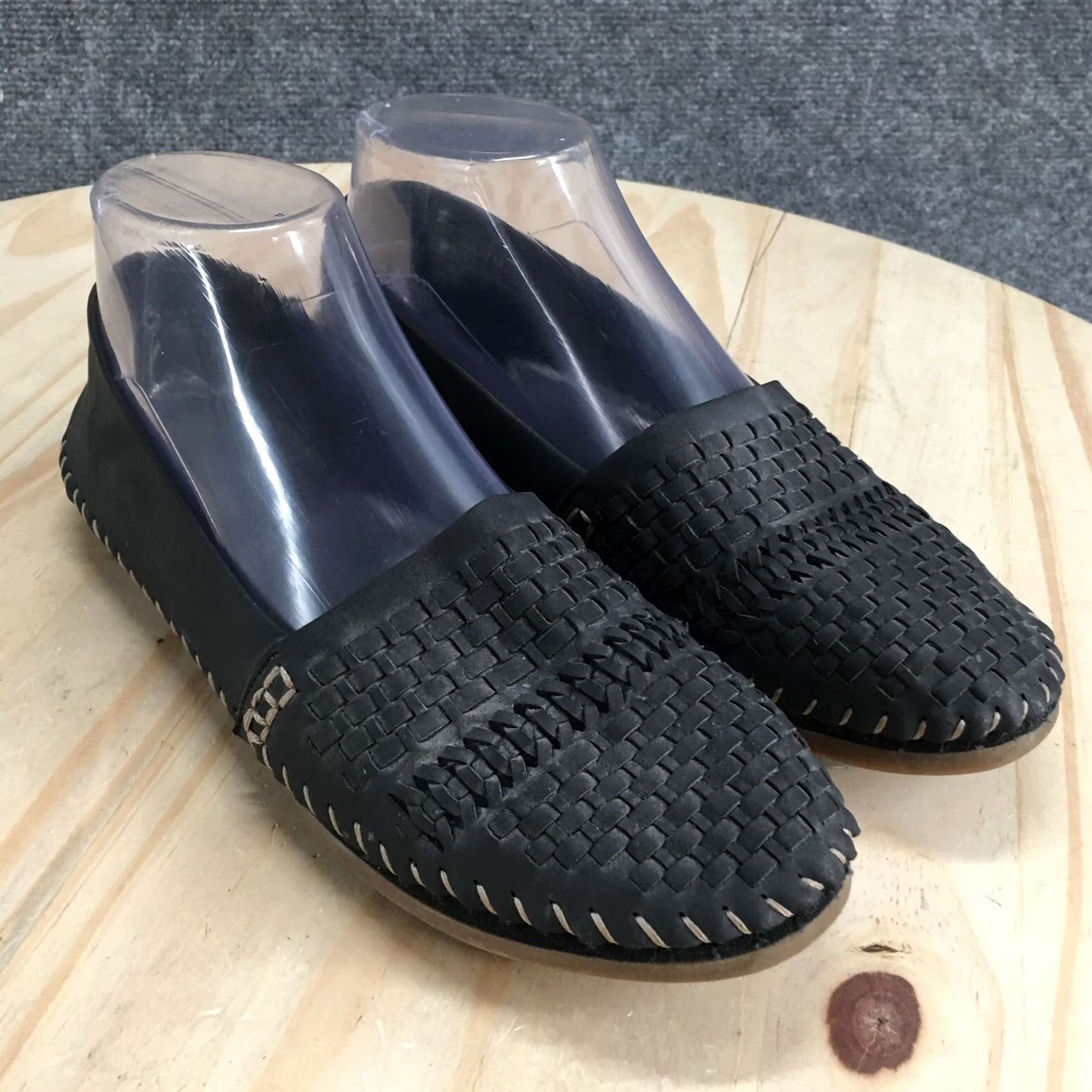 Vintage Kelly & Katie Loafer Womens 7M Black Lana Woven Round Toe Slip On Casual Flats Size US 7 / IT 37 - 3 Thumbnail