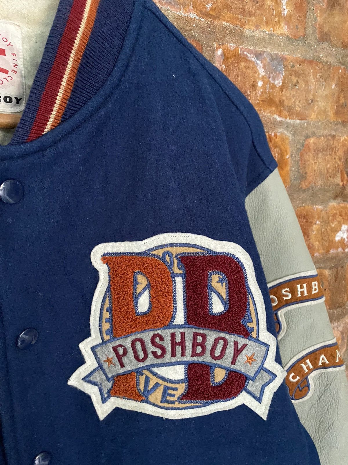 Swagger 1990s POSH BOY leather man Varsity Jacket Size US M / EU 48-50 / 2 - 5 Thumbnail