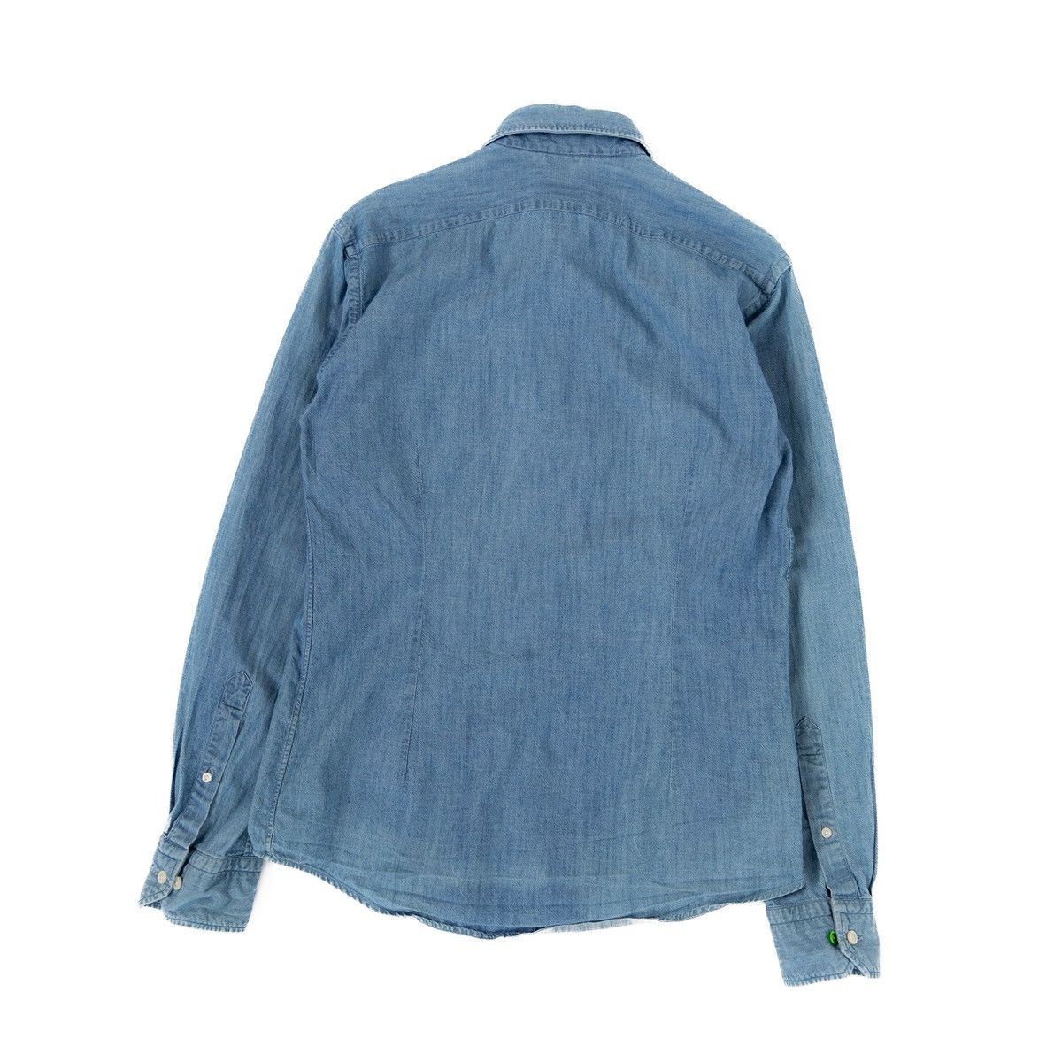 Eton Eton Mens Denim Shirt Blue Chambray Button Up TRETTO Logo Size US M / EU 48-50 / 2 - 4 Thumbnail