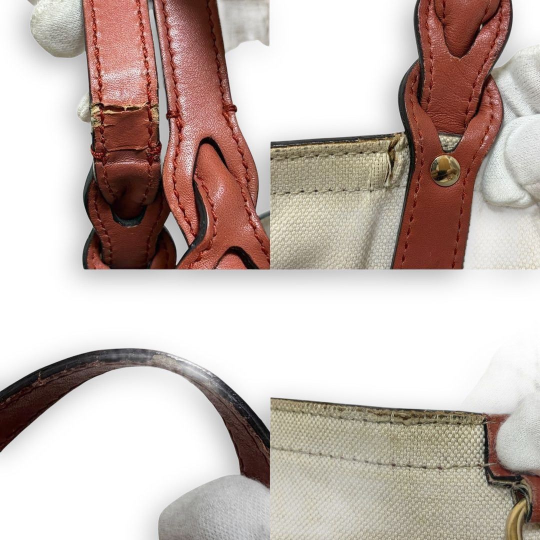 Gucci Gucci - GG Canvas Tote Bag Beige Preloved Size ONE SIZE - 6 Thumbnail