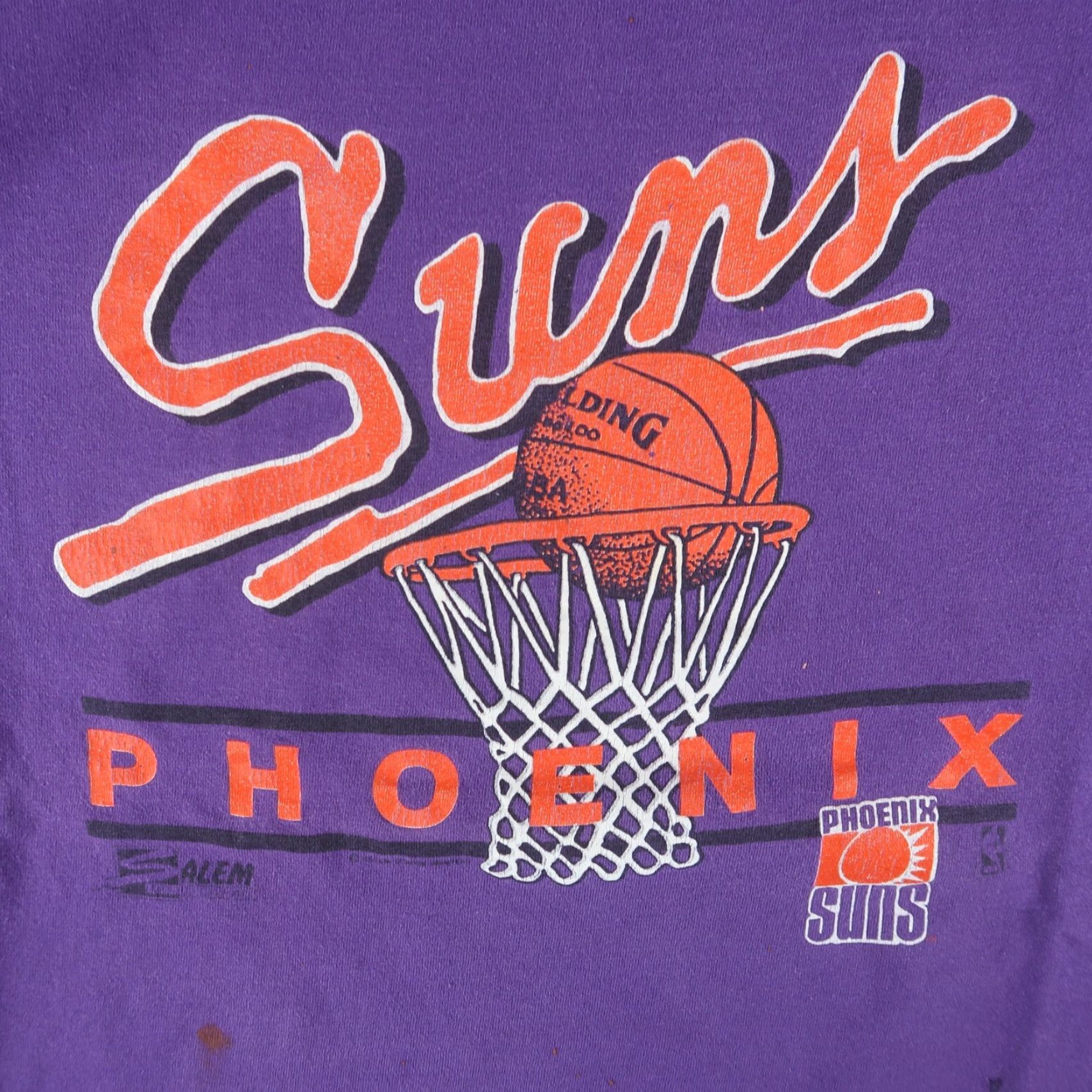 Vintage VINTAGE Phoenix Suns XL T-Shirt Mens Purple 90s Salem Single Stitch USA Logo Graphic NBA Made in USA Size US XL / EU 56 / 4 - 3 Thumbnail