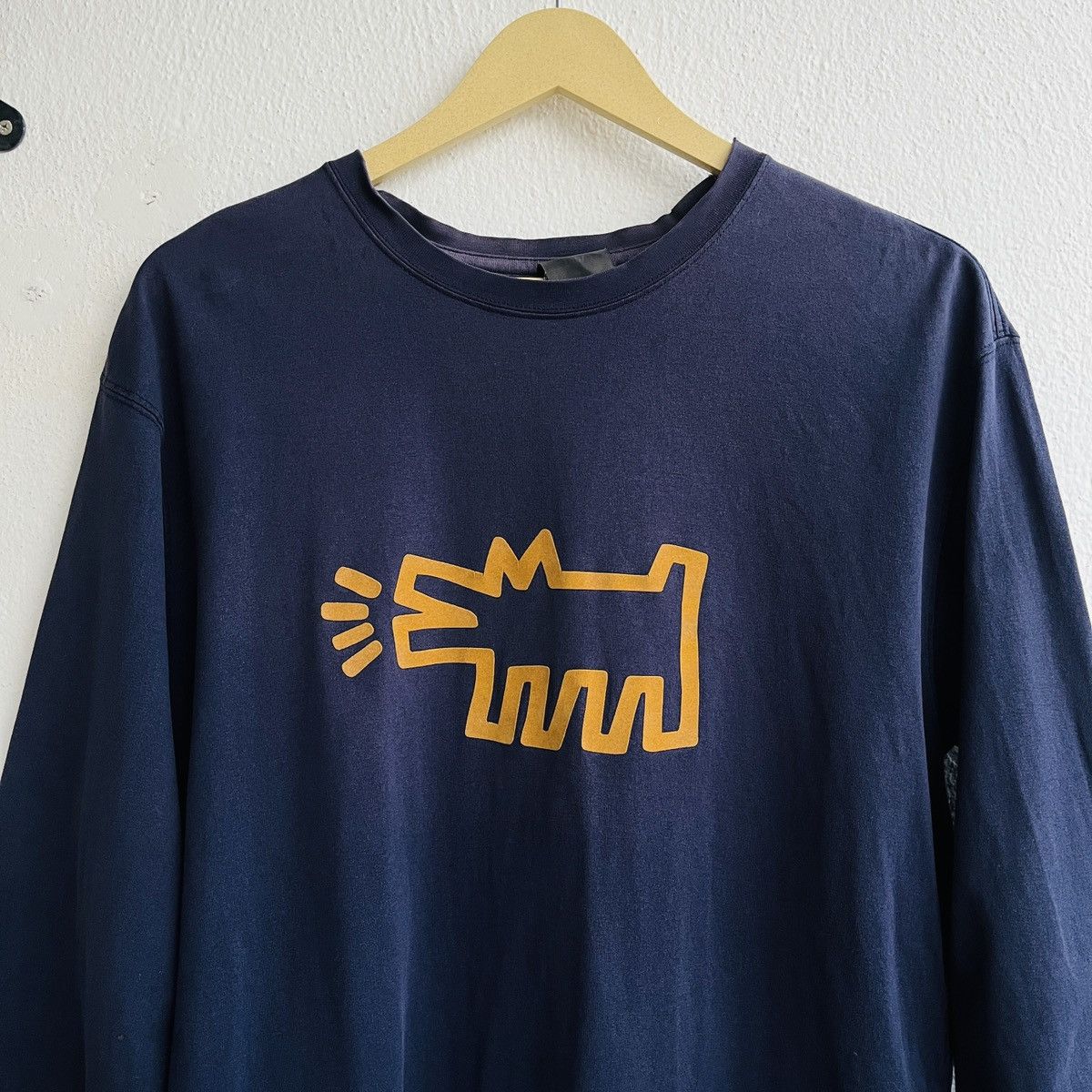 Keith Haring × Vintage Sun Faded Vintage Keith Haring Iconic Logo Long Sleeves Size US L / EU 52-54 / 3 - 16 Thumbnail