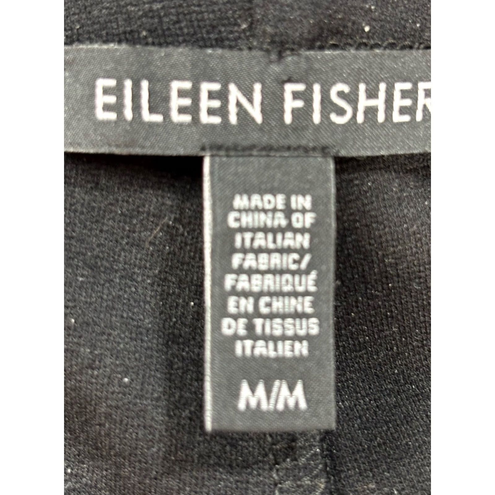 Eileen Fisher Eileen Fisher Slim Pant Ankle Black Women's M Crepe Washable Stretch Pull On Size 32" / US 10 / IT 46 - 5 Thumbnail