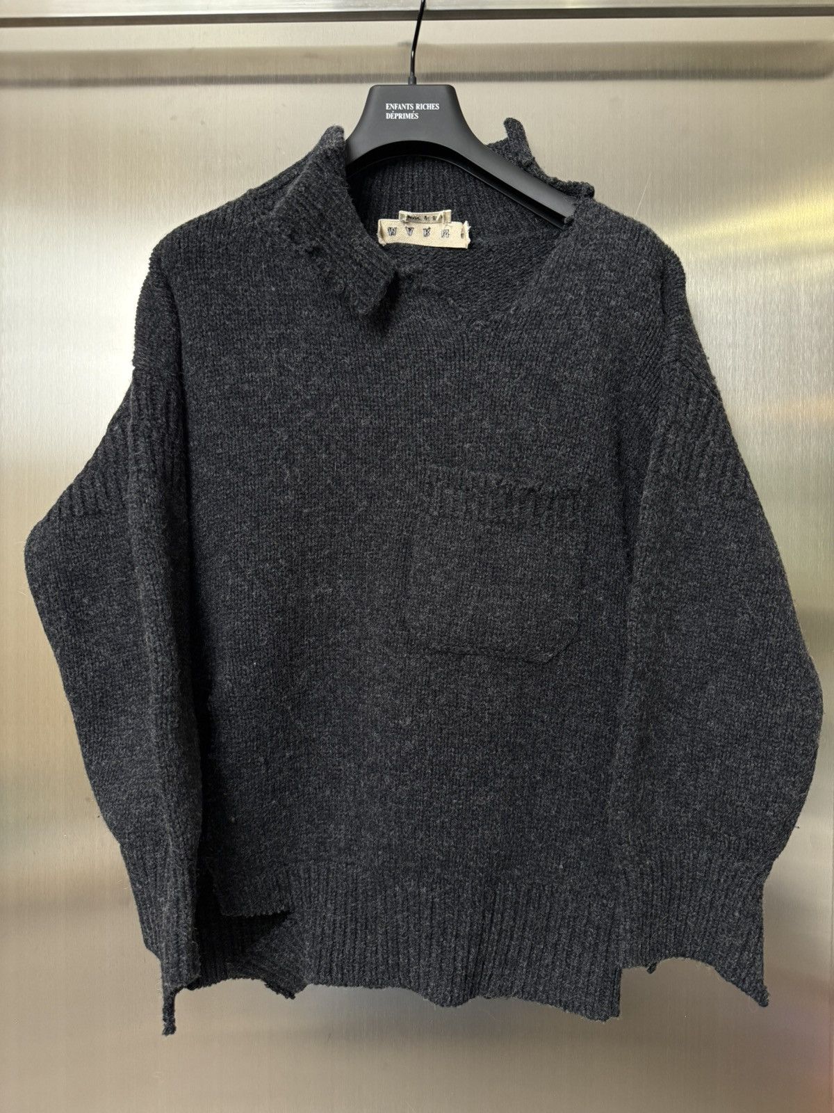 Marni wool Asymmetrical Distressed cut out sweater